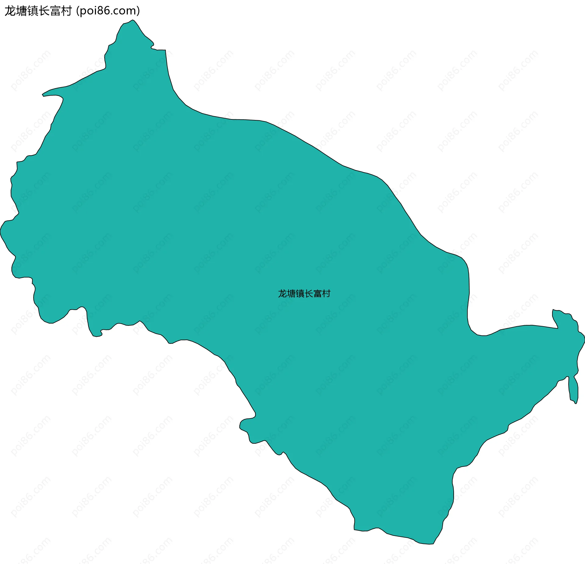 龙塘镇长富村边界地图