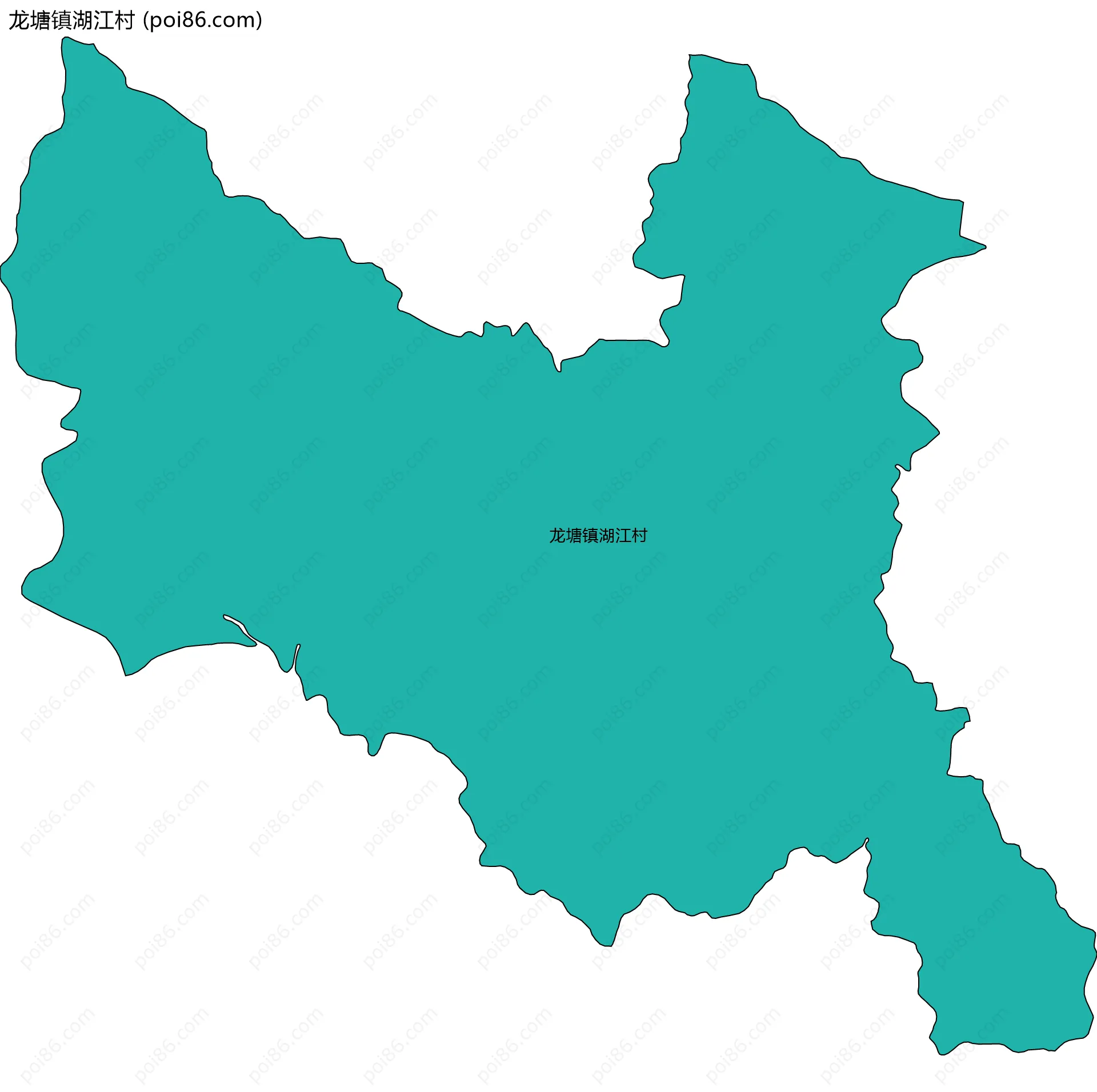 龙塘镇湖江村边界地图