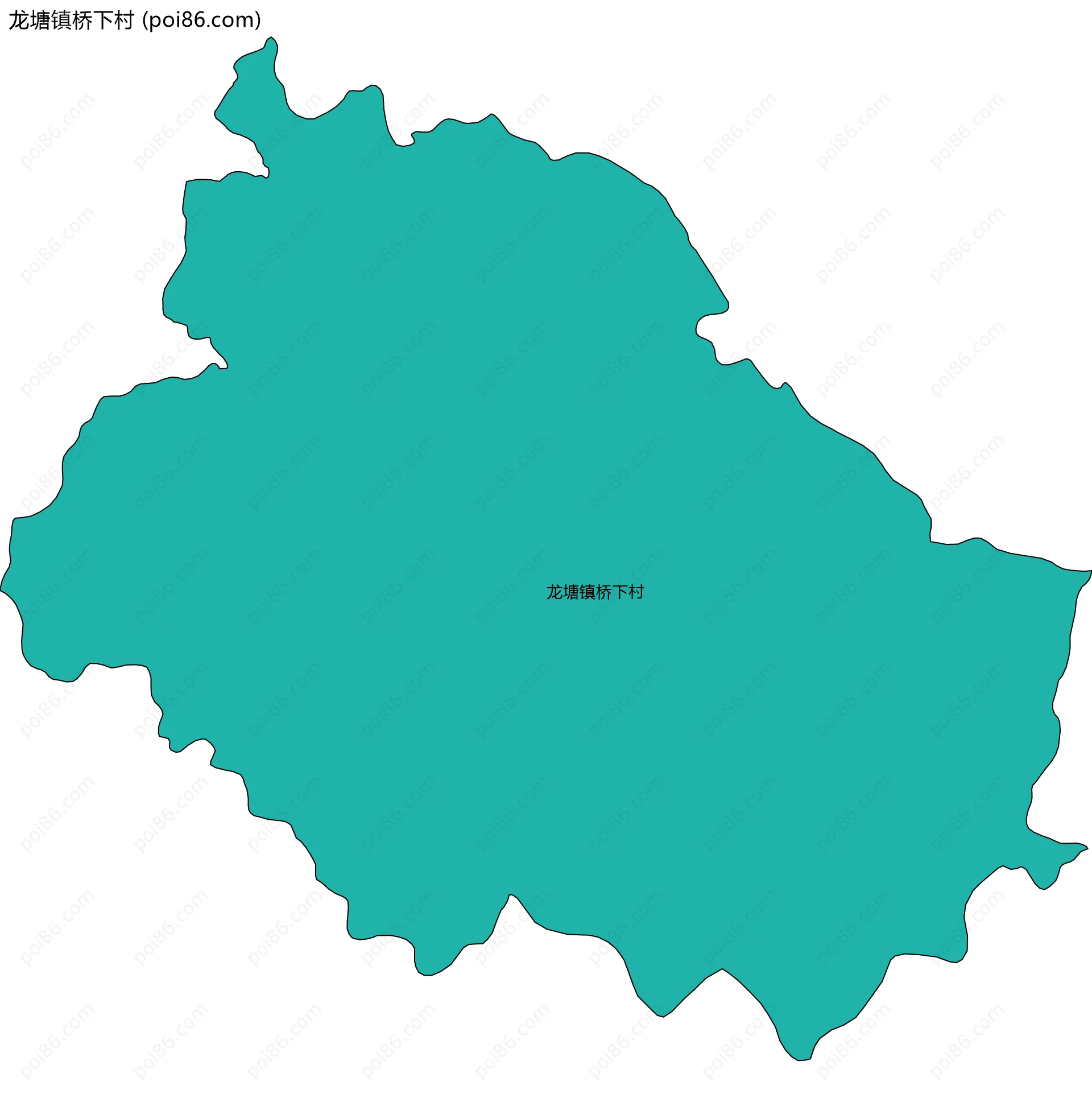 龙塘镇桥下村边界地图