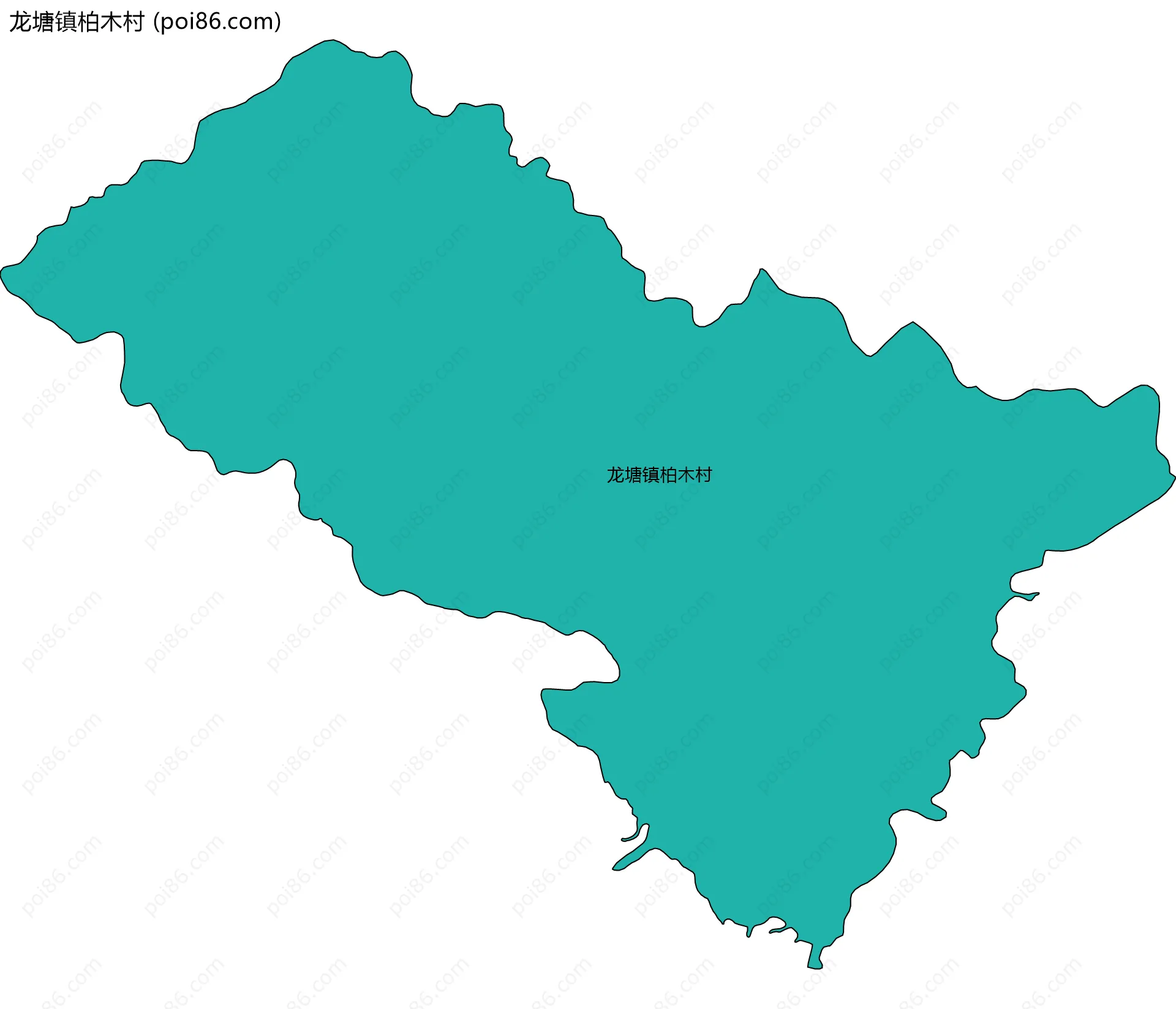 龙塘镇柏木村边界地图