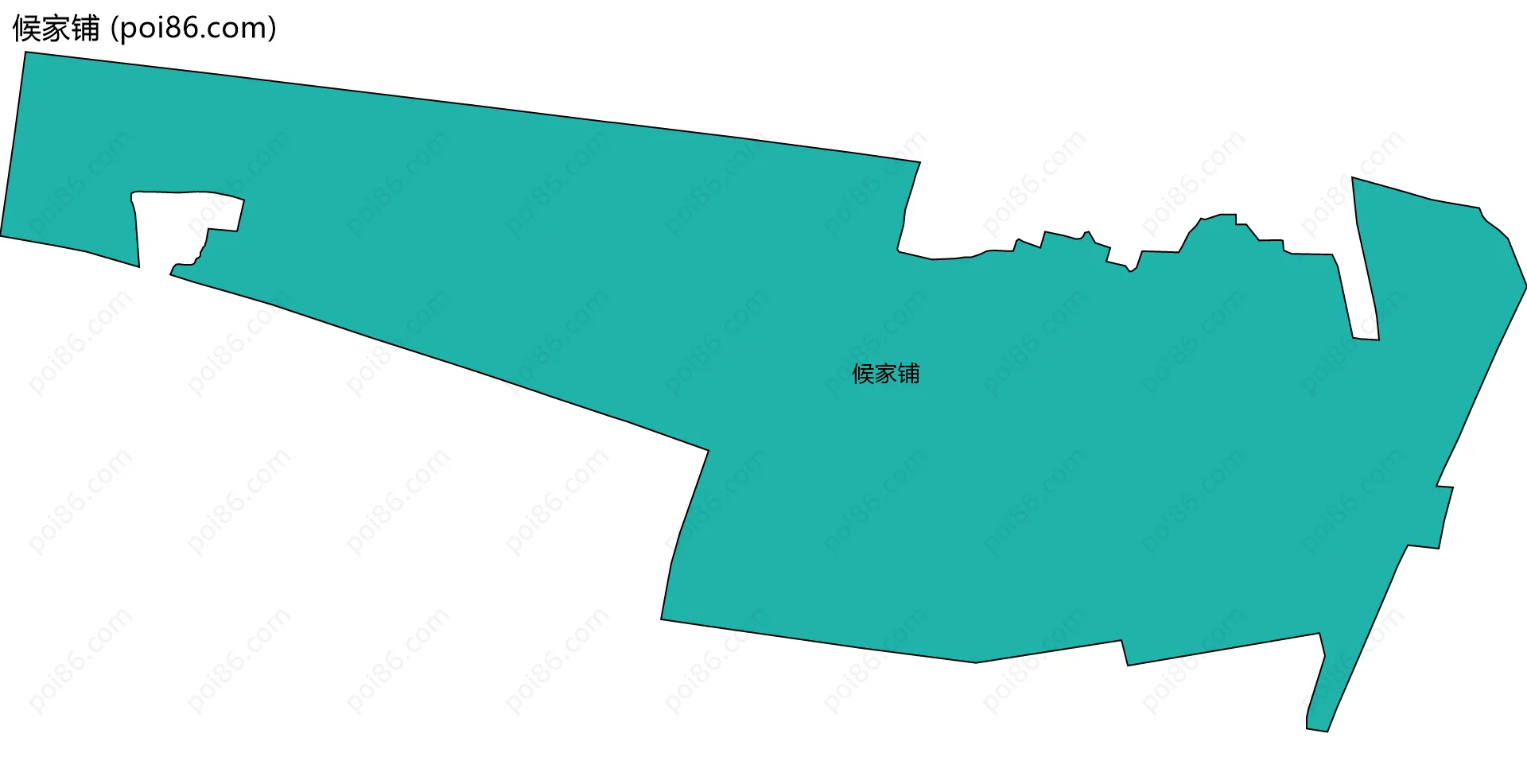 候家铺边界地图