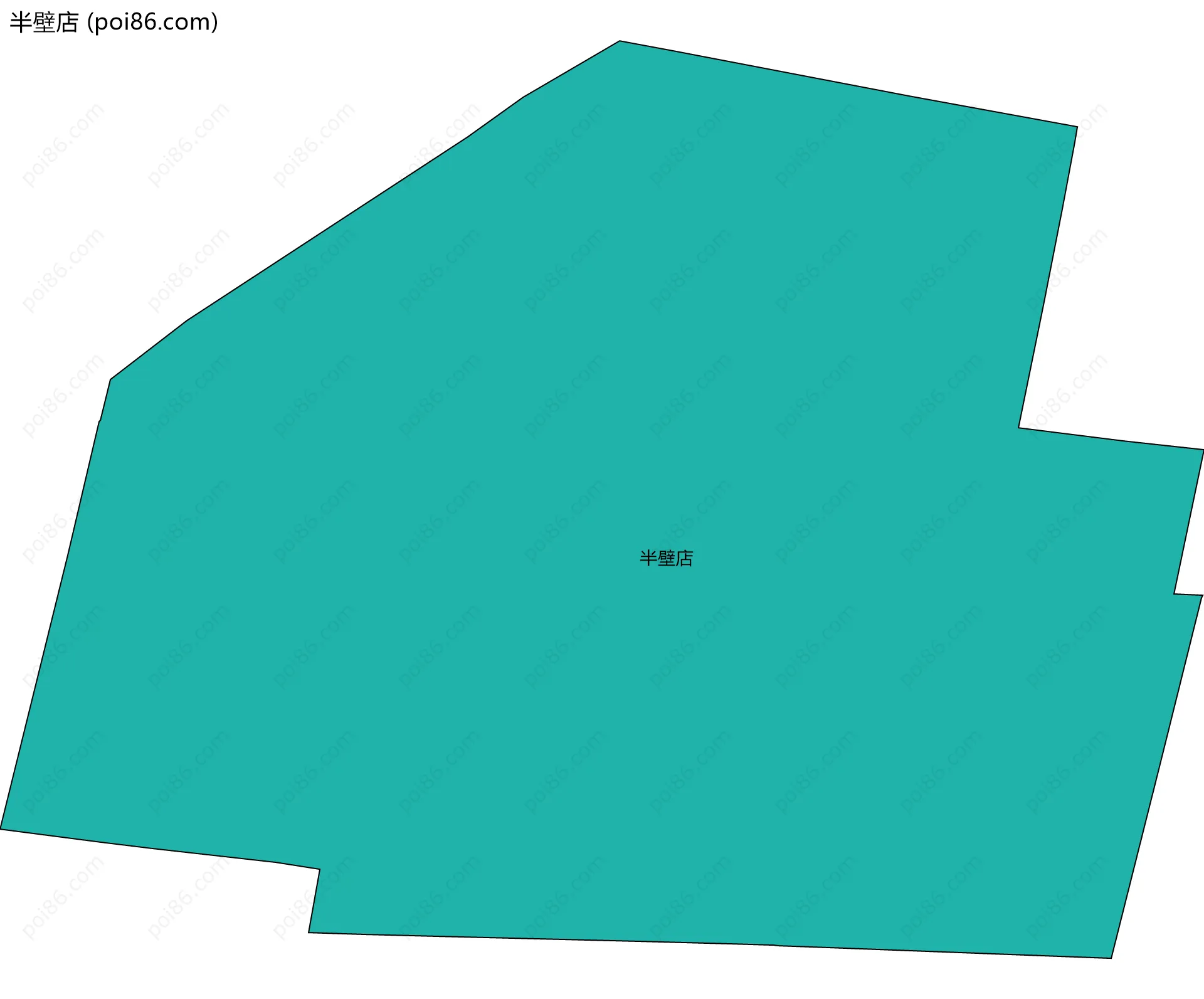 半壁店边界地图