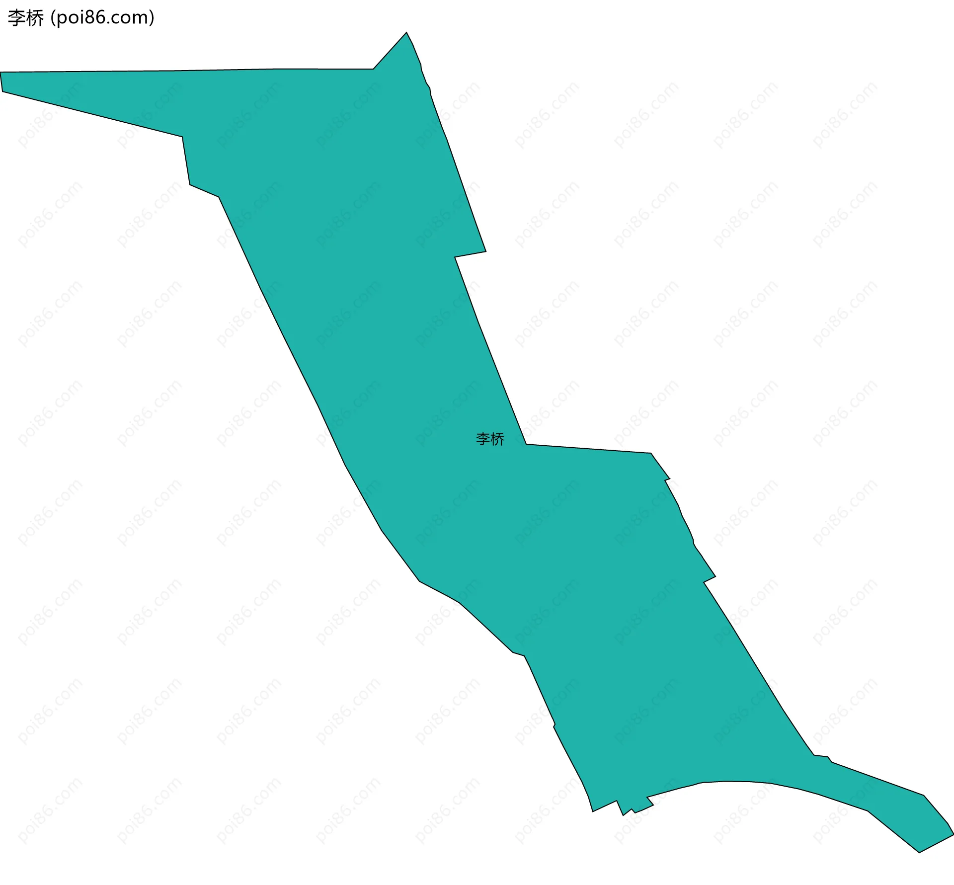 李桥边界地图