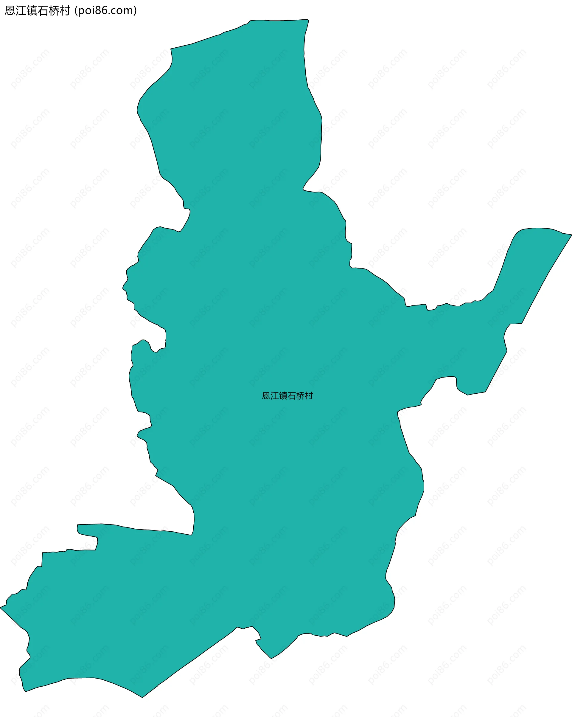 恩江镇石桥村边界地图