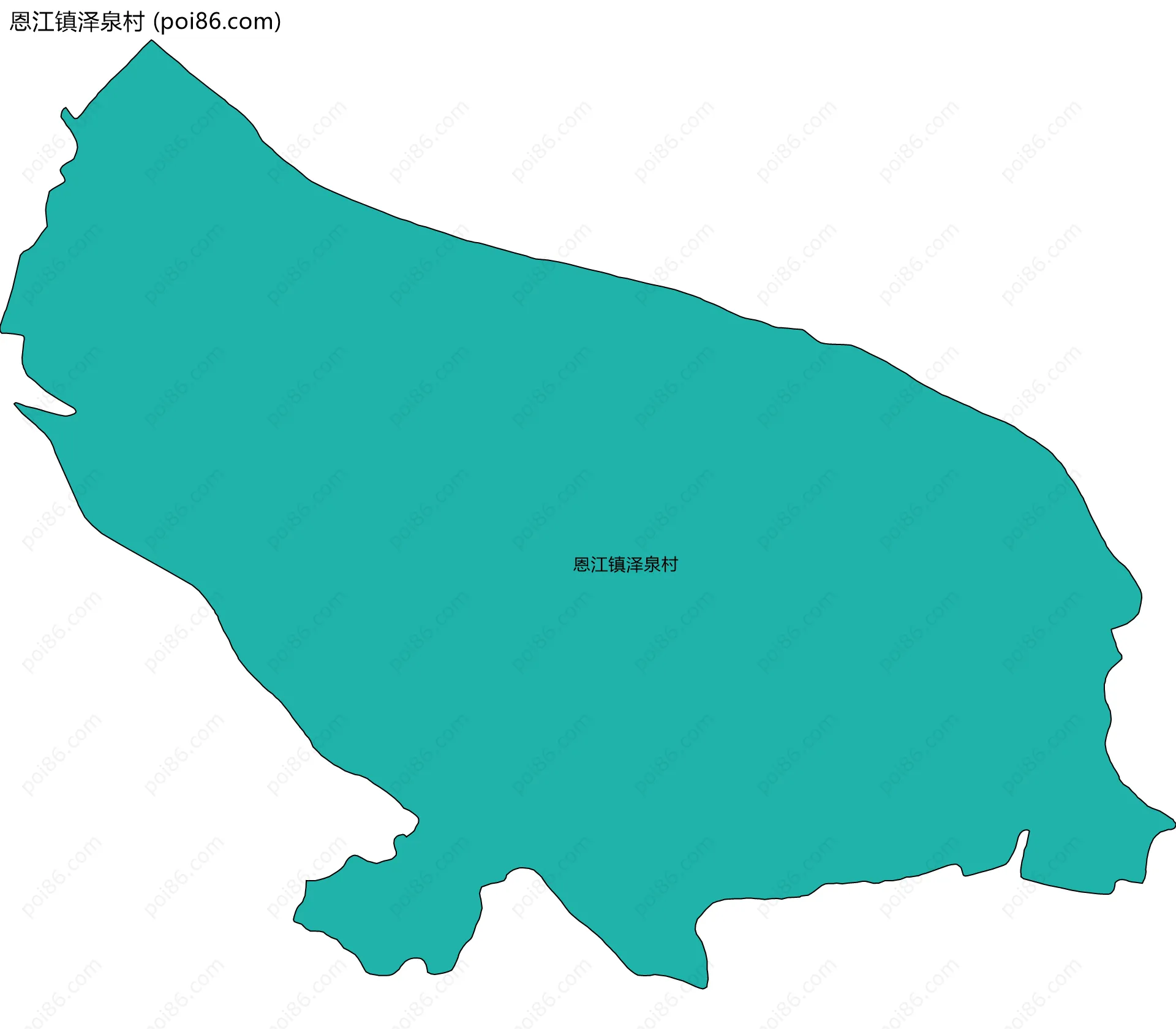 恩江镇泽泉村边界地图