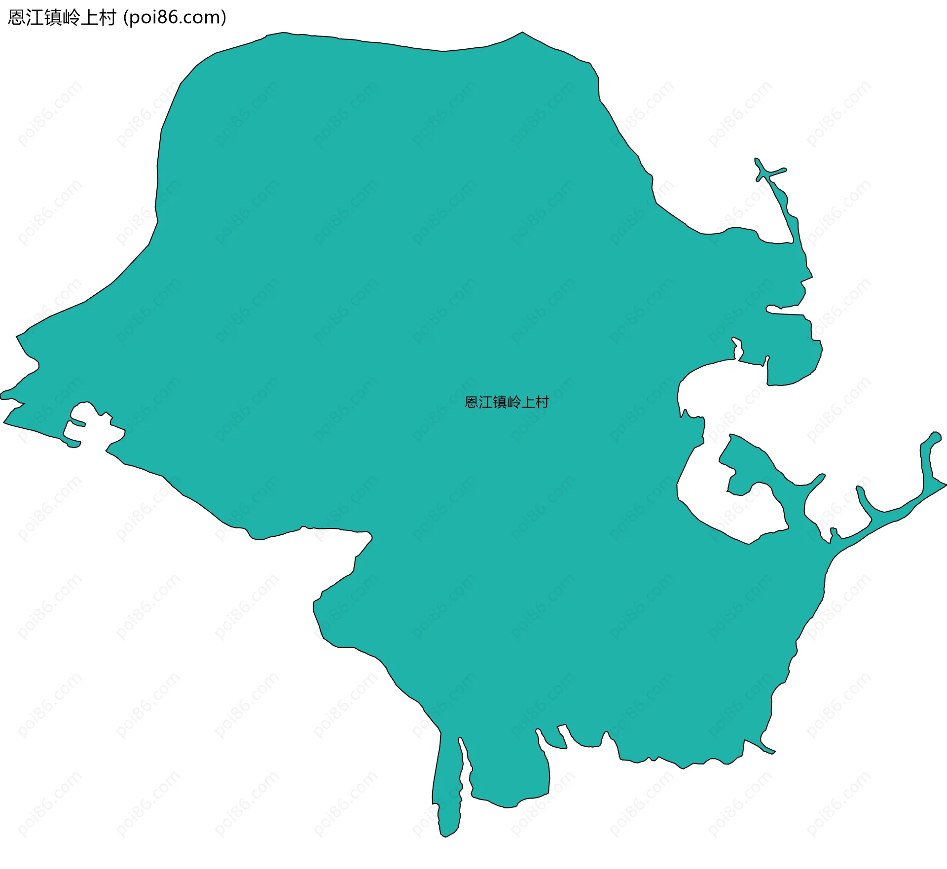 恩江镇岭上村边界地图