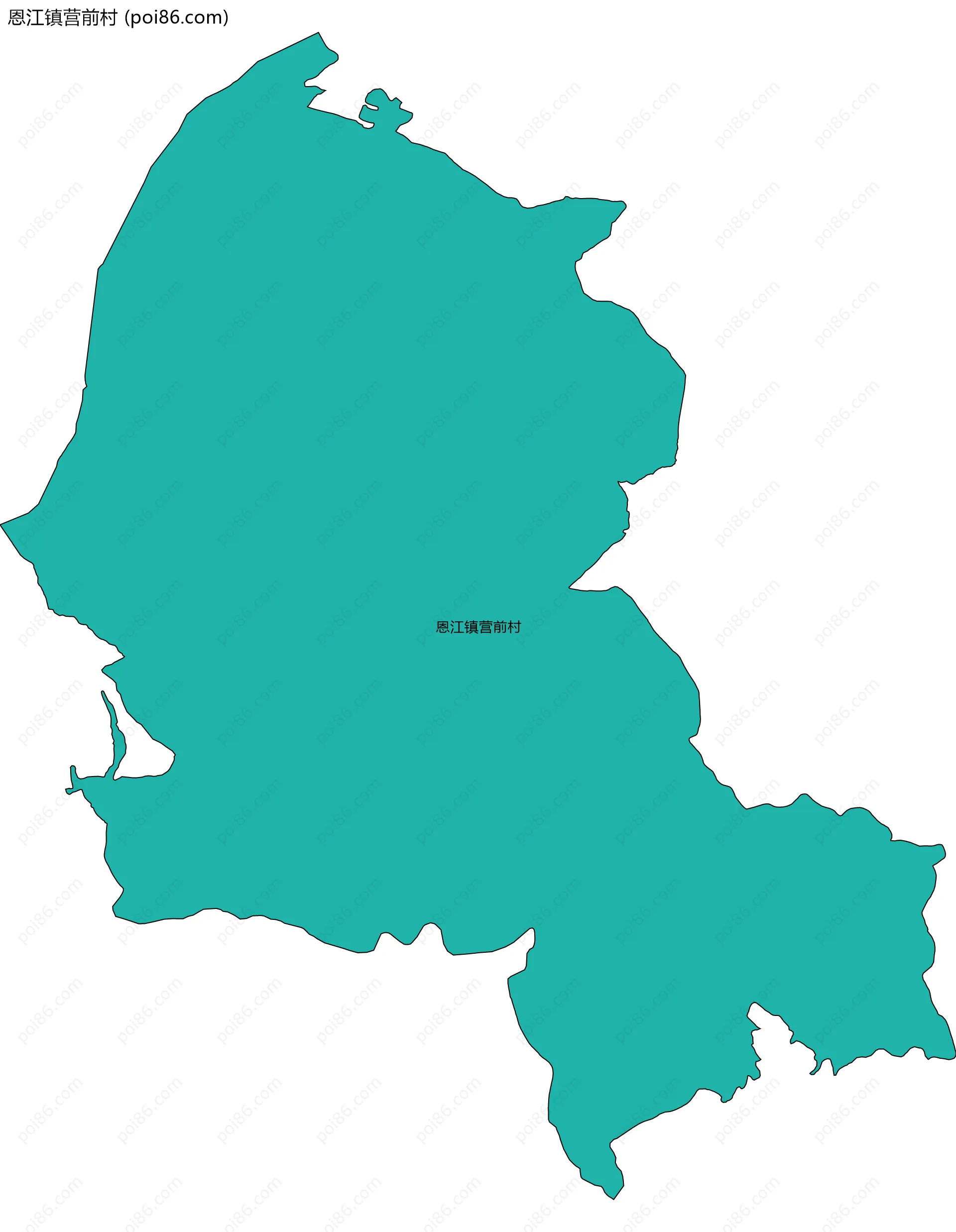 恩江镇营前村边界地图