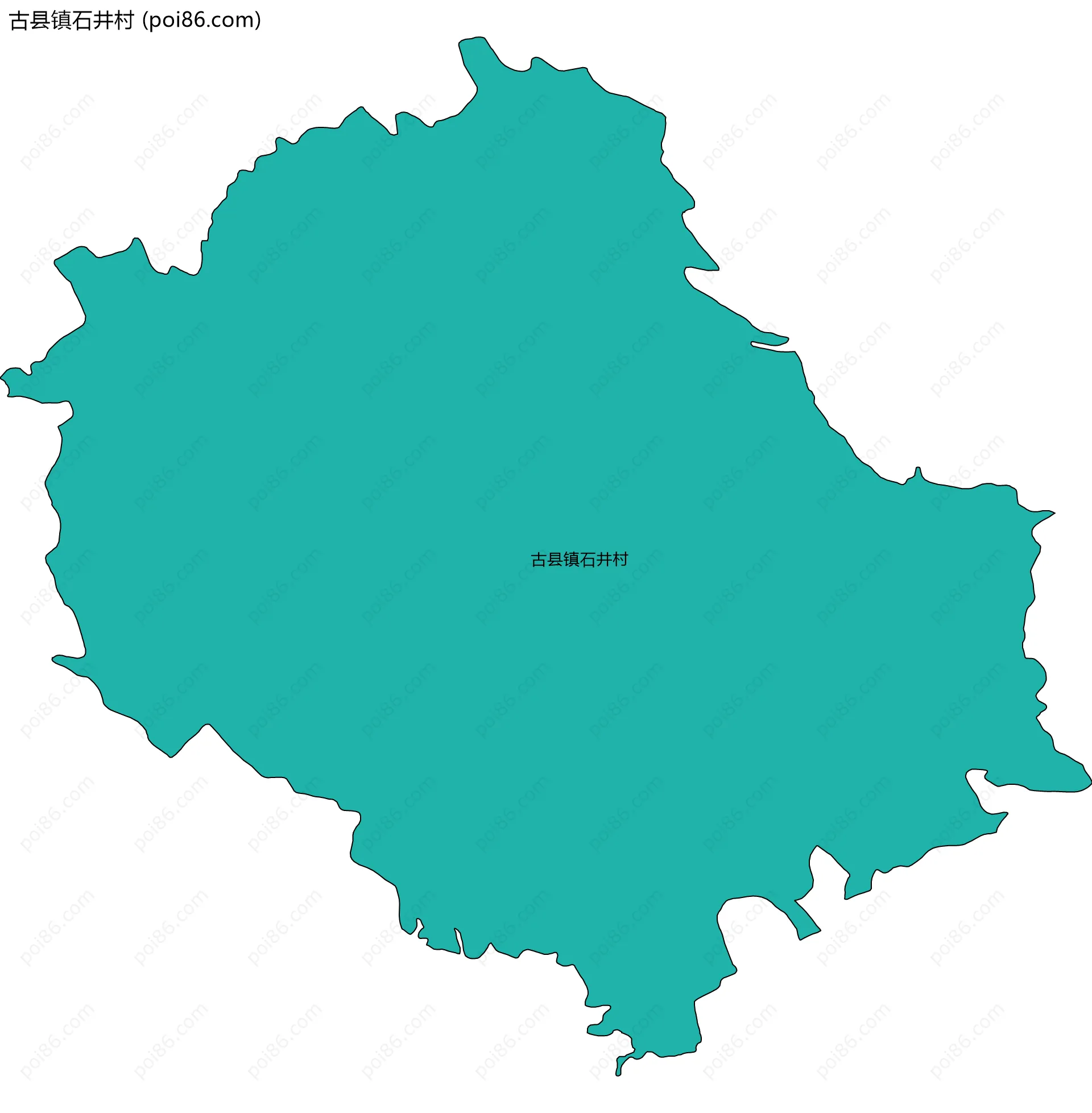 古县镇石井村边界地图