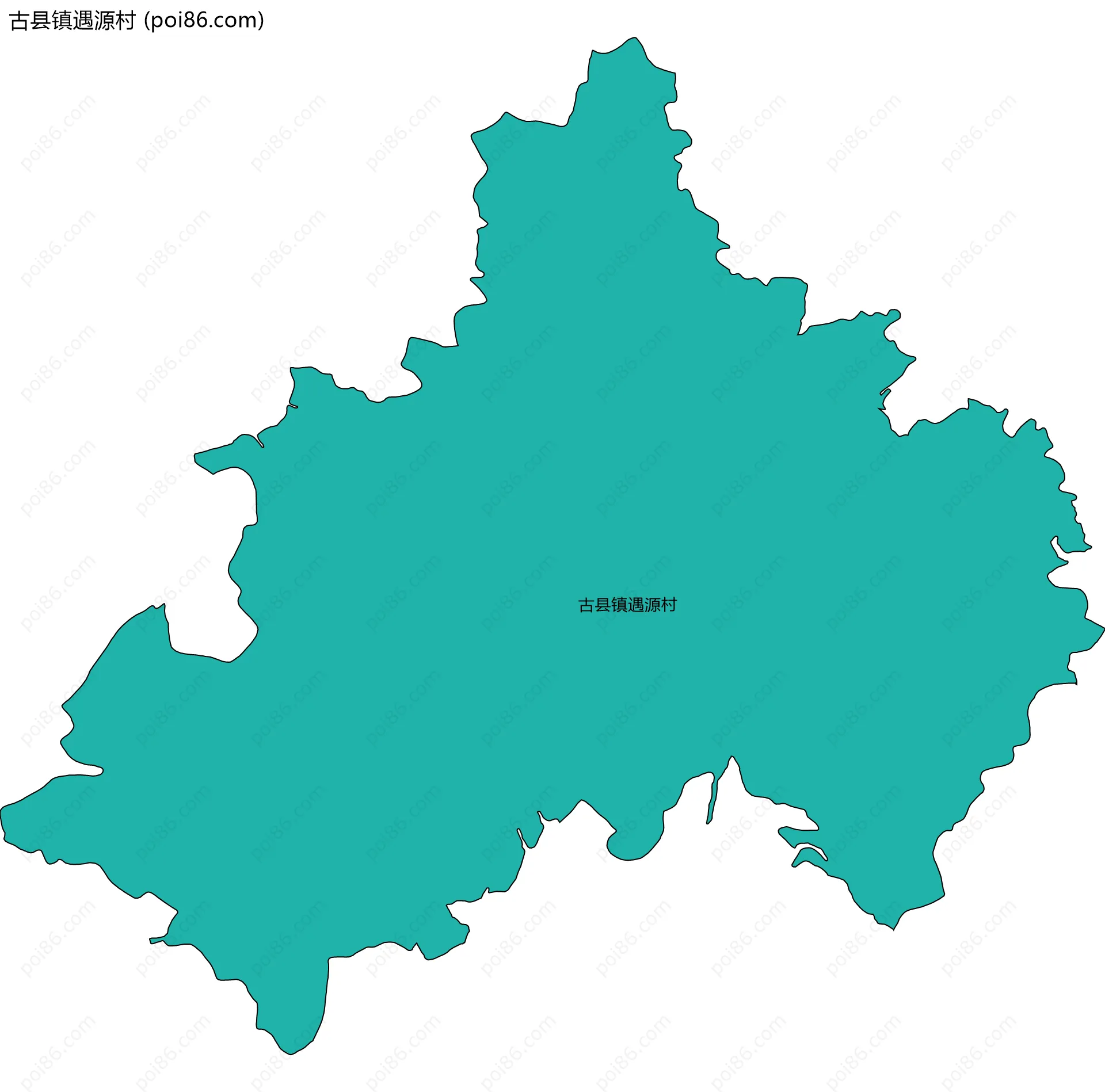古县镇遇源村边界地图