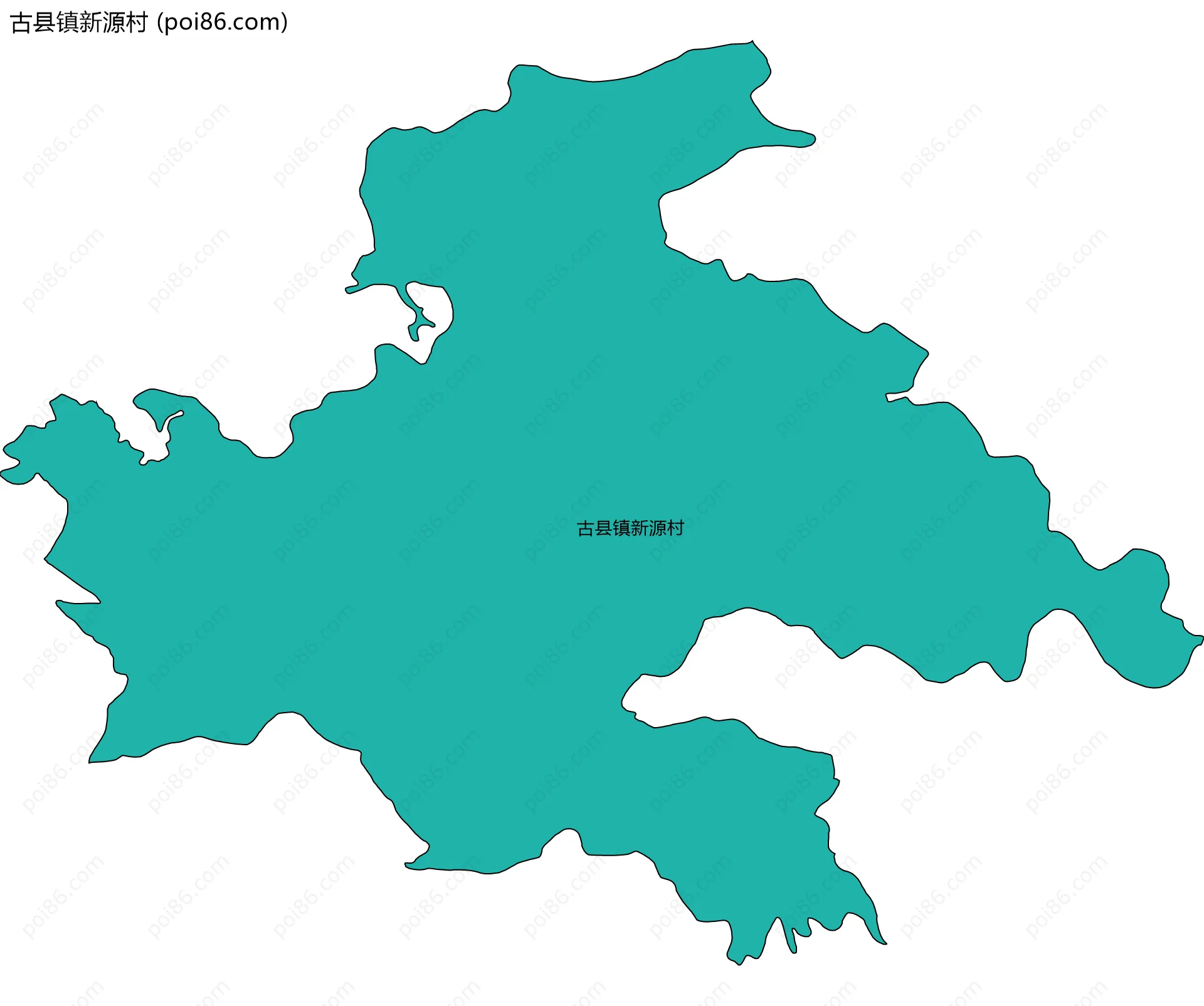 古县镇新源村边界地图