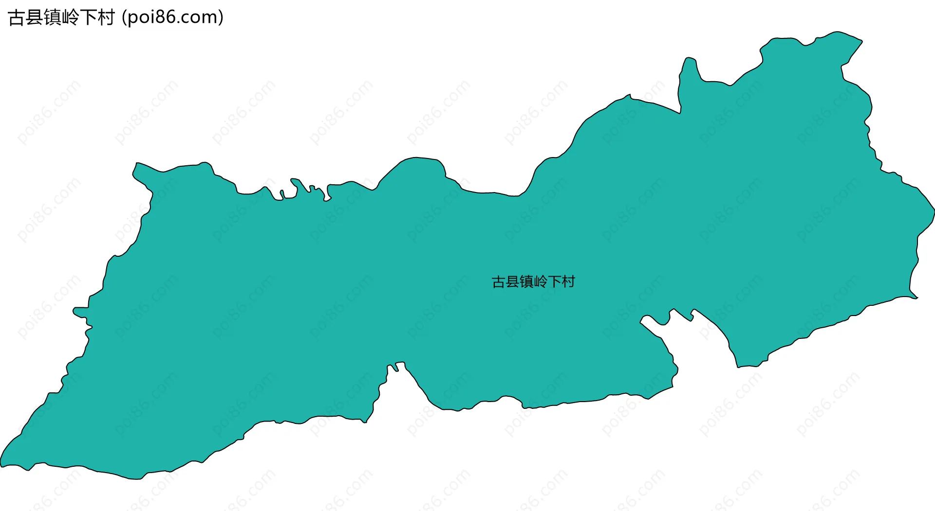 古县镇岭下村边界地图
