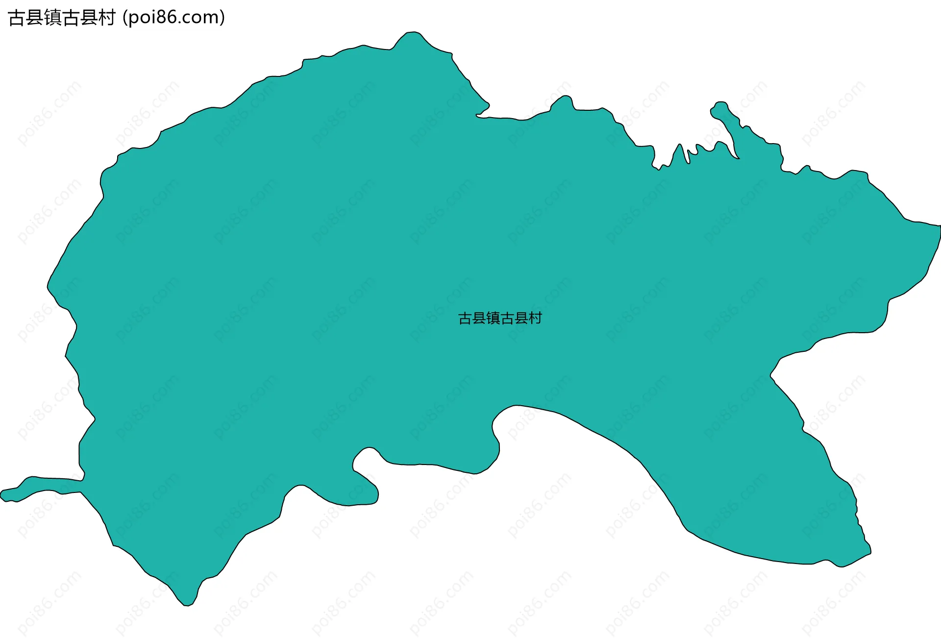 古县镇古县村边界地图