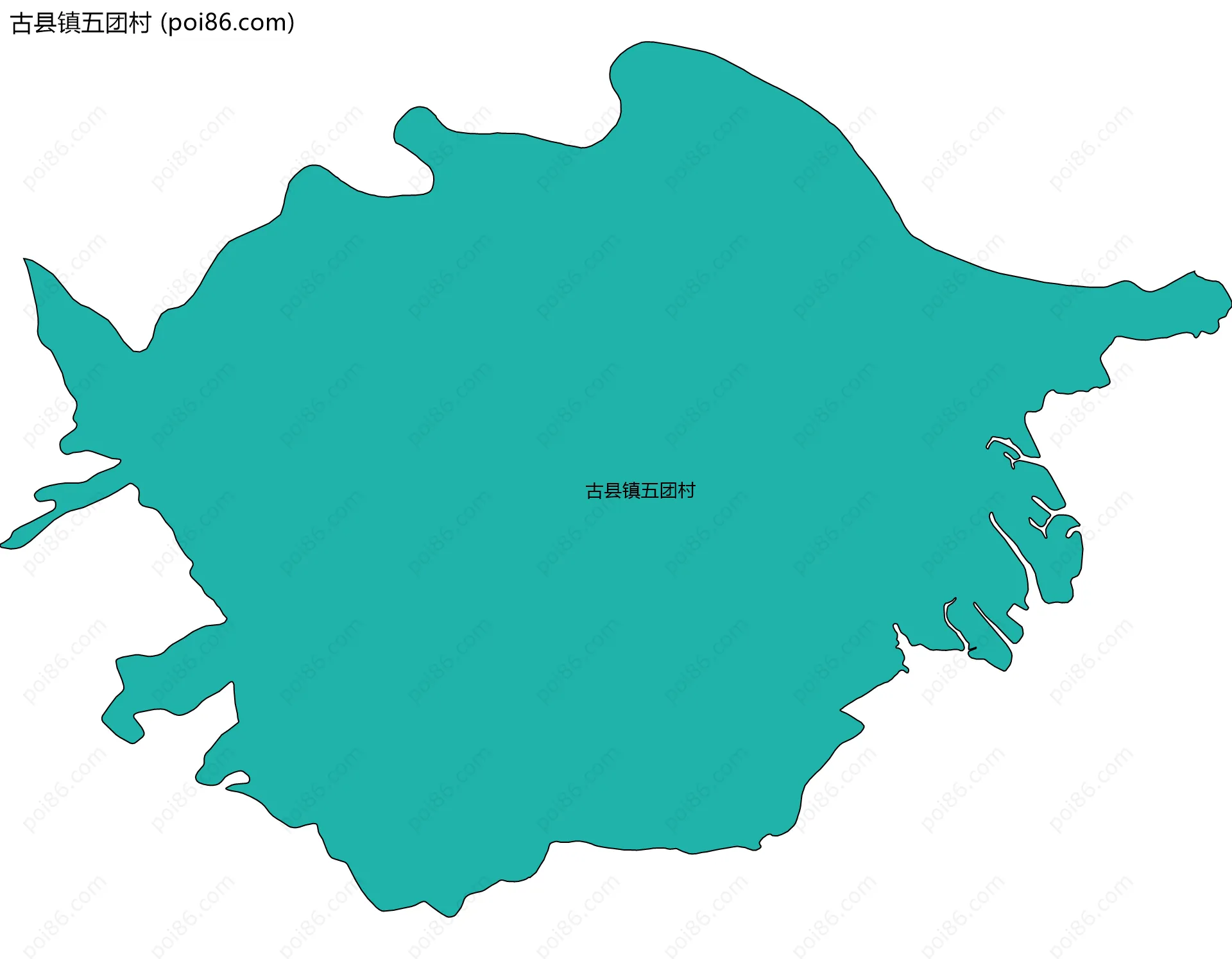 古县镇五团村边界地图