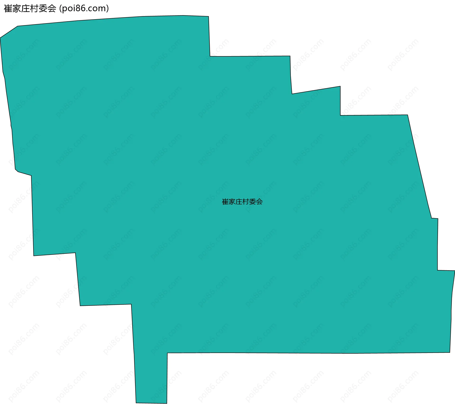 崔家庄村委会边界地图