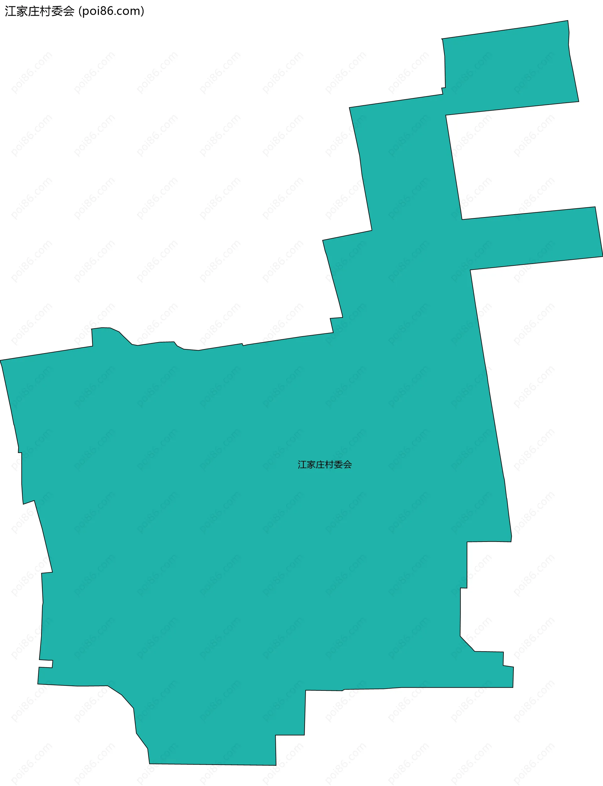 江家庄村委会边界地图