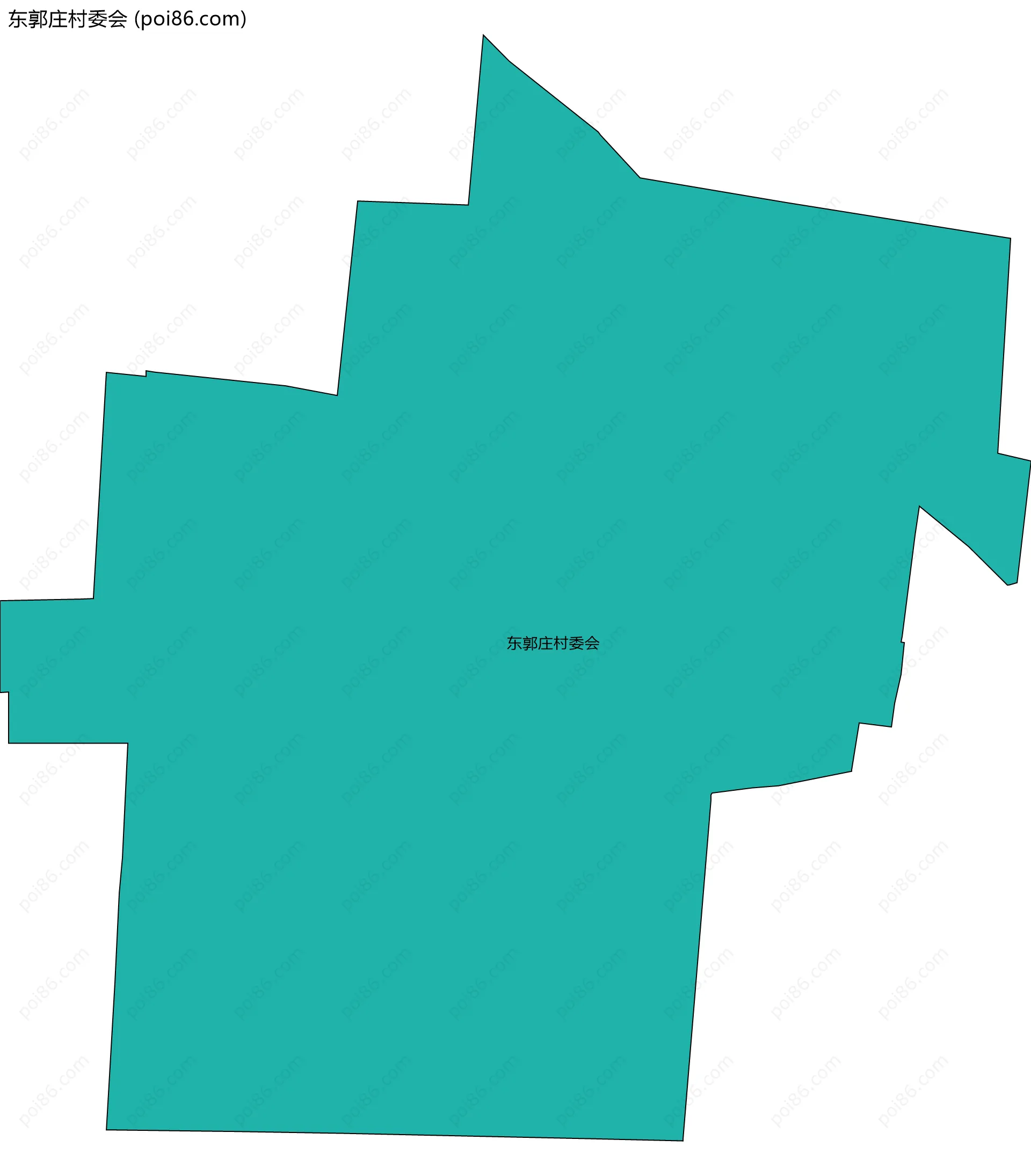 东郭庄村委会边界地图