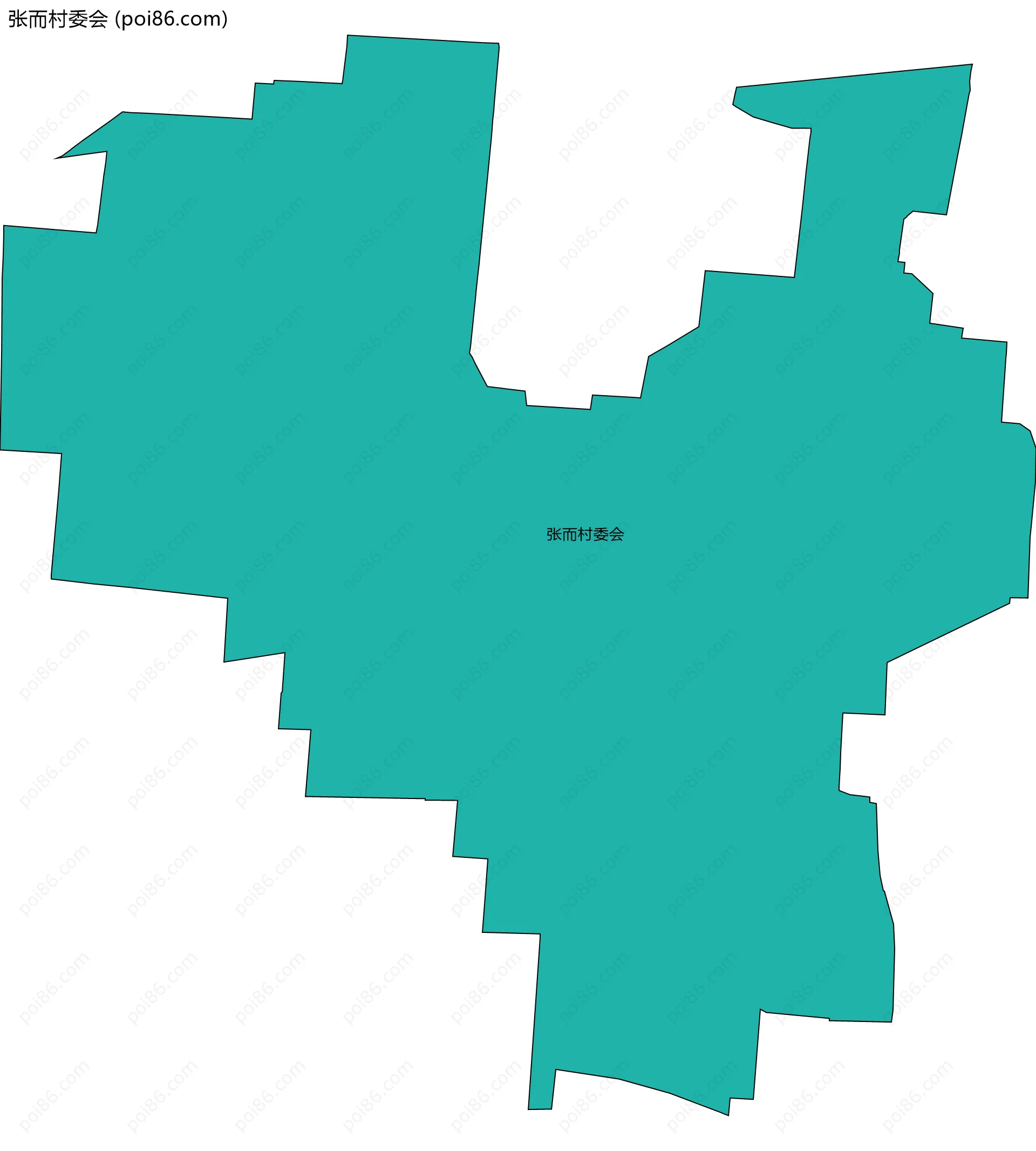 张而村委会边界地图