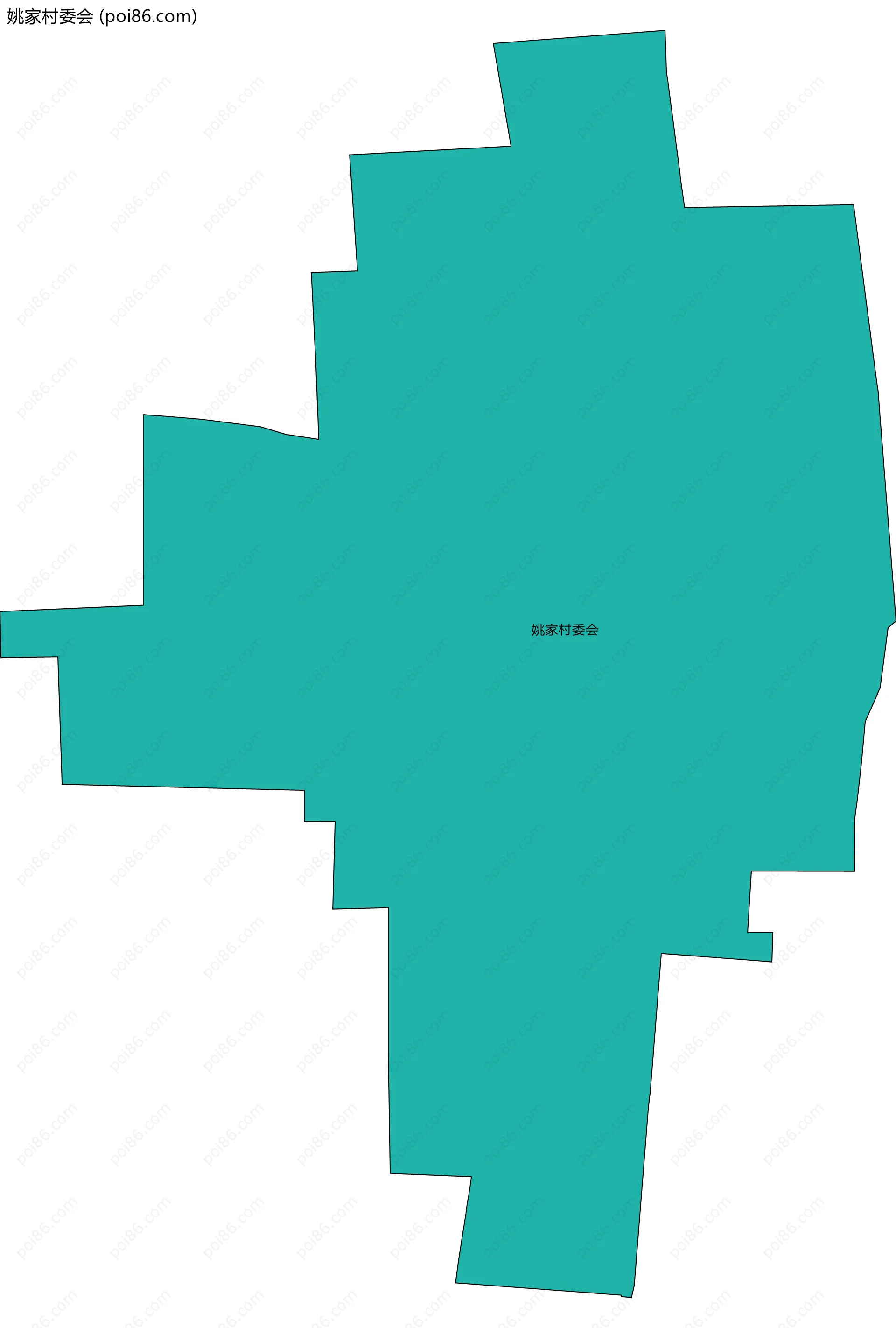 姚家村委会边界地图