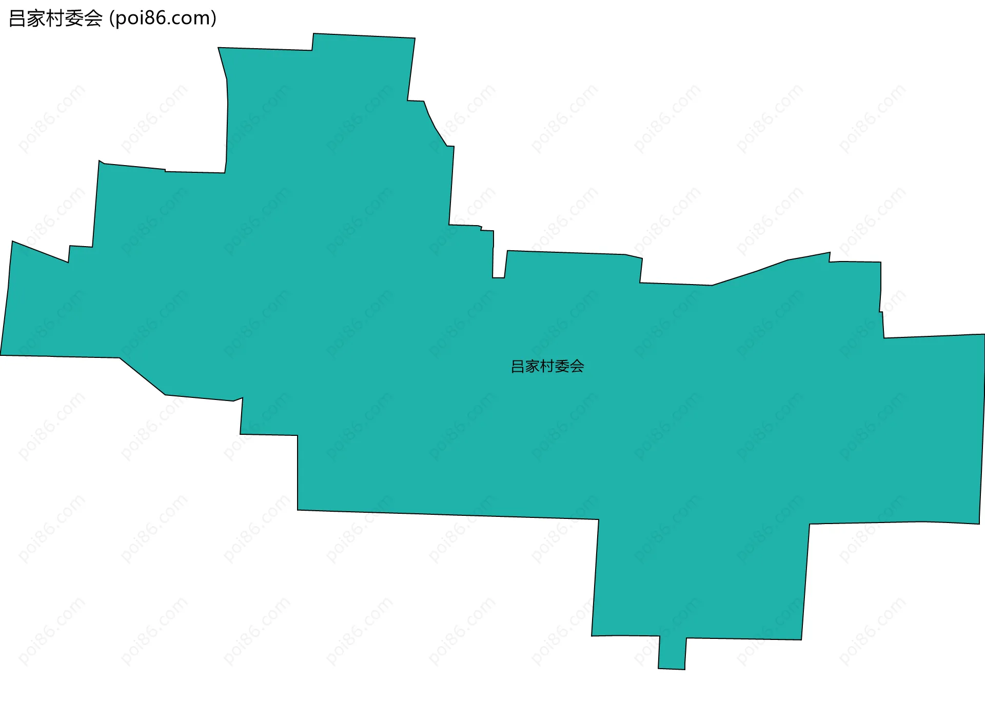 吕家村委会边界地图