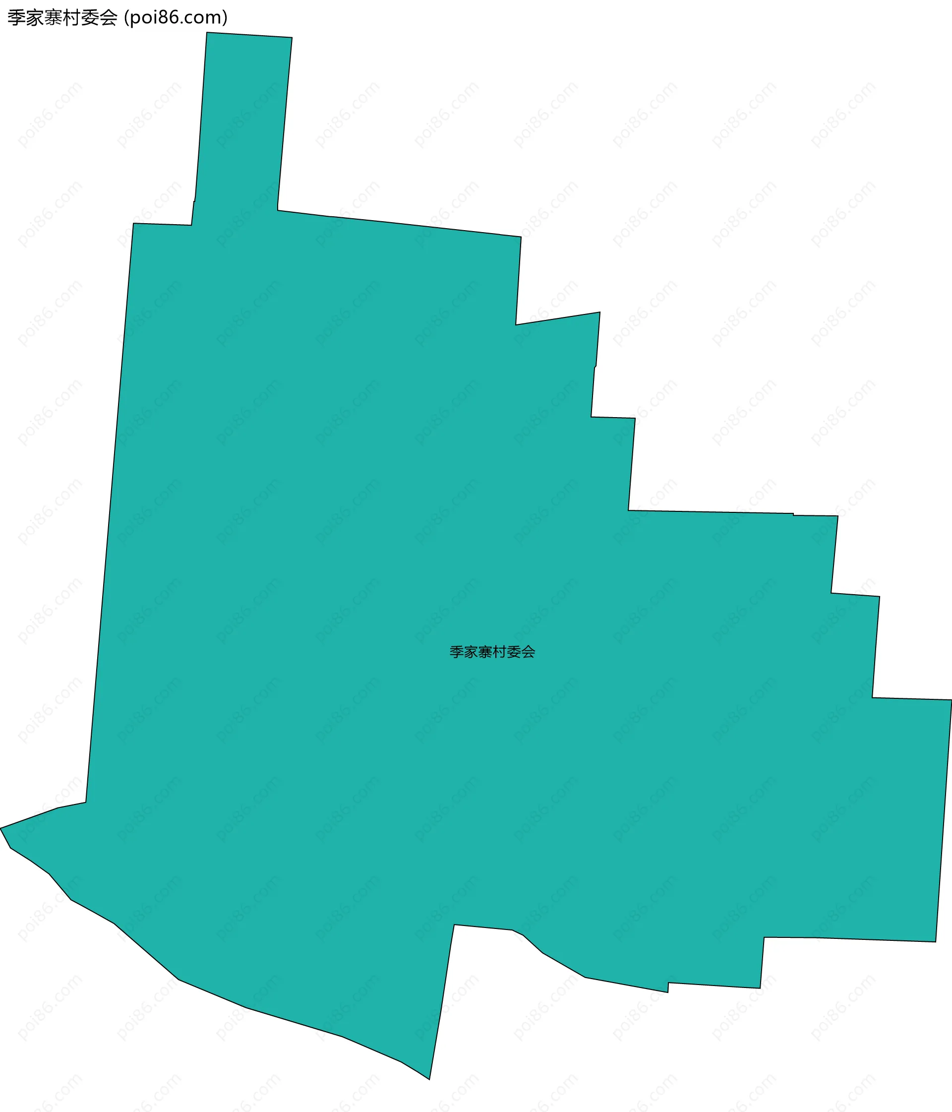 季家寨村委会边界地图