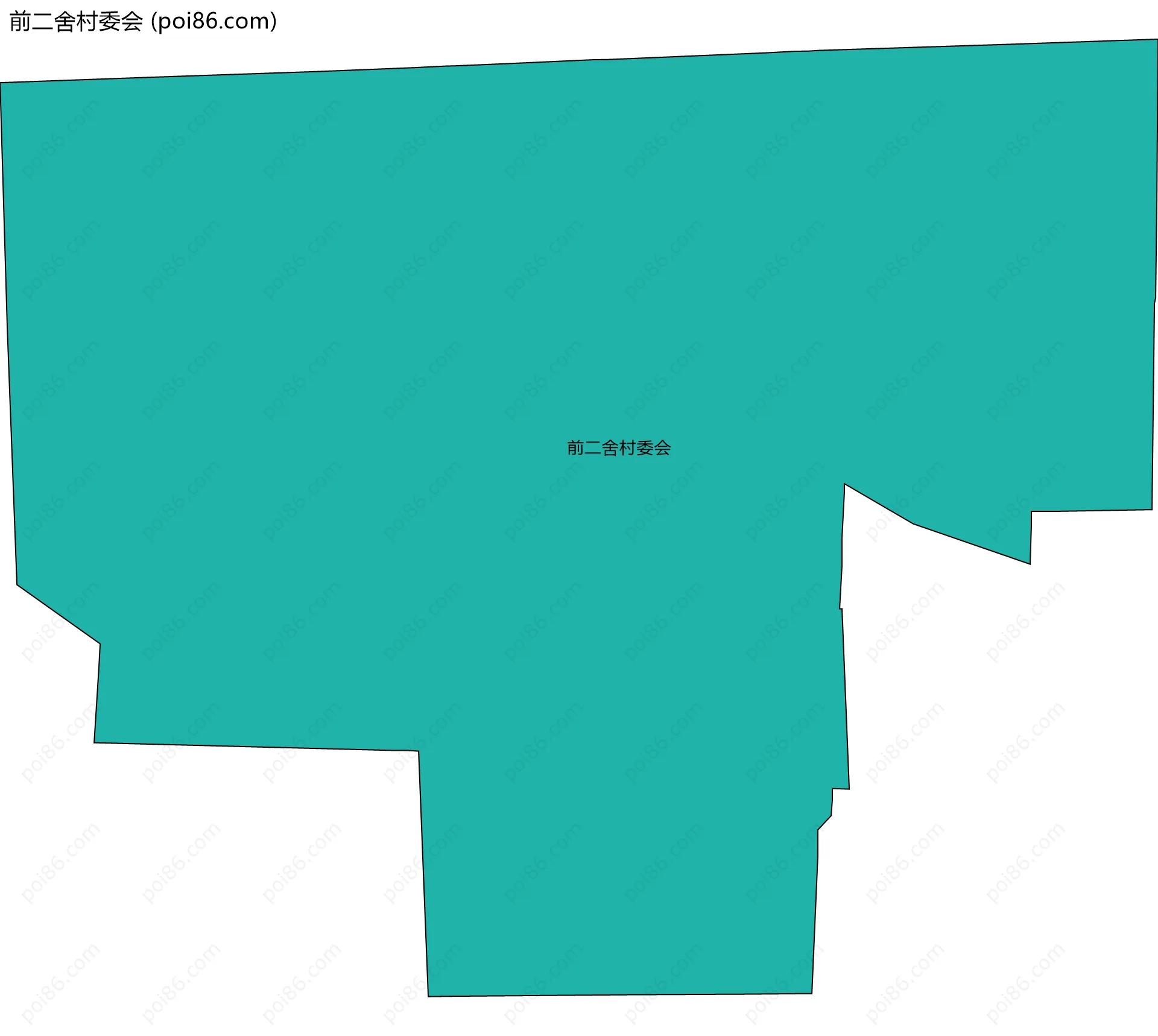 前二舍村委会边界地图