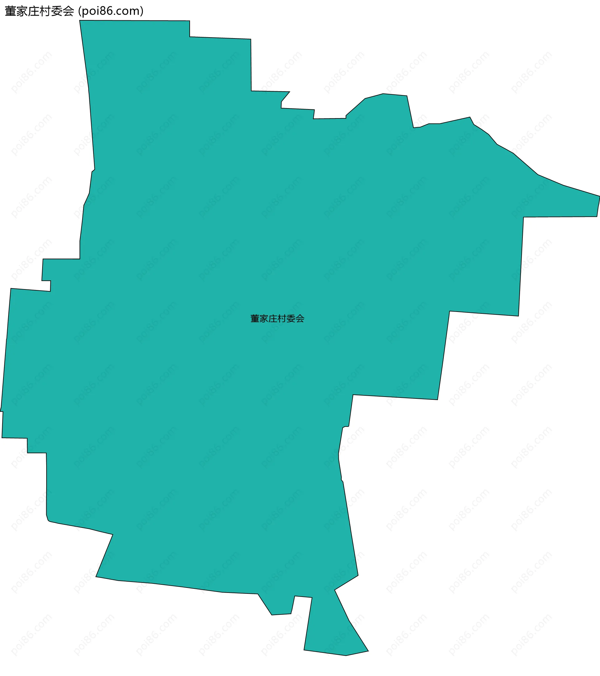董家庄村委会边界地图