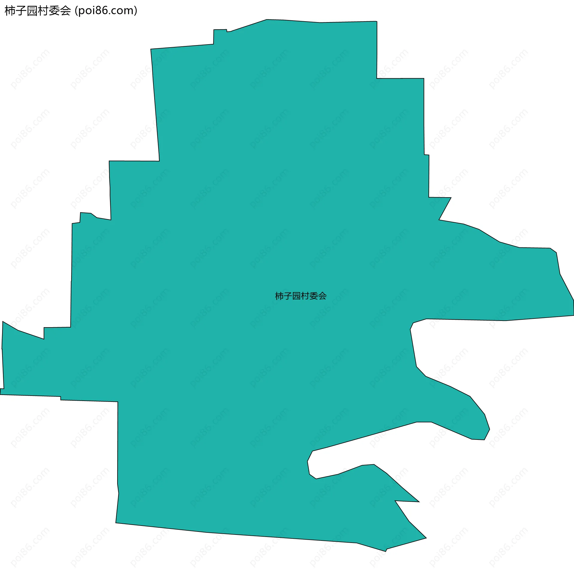 柿子园村委会边界地图