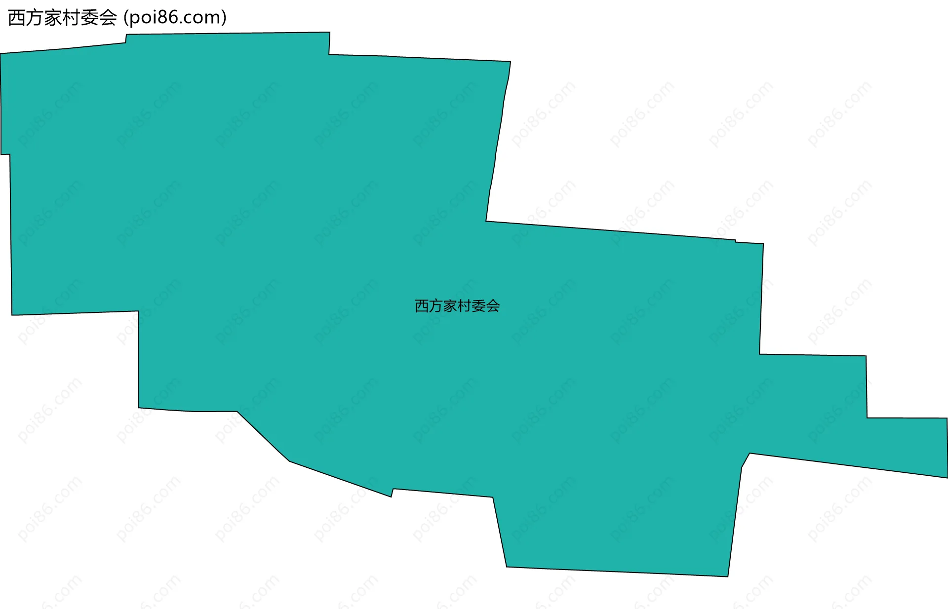 西方家村委会边界地图