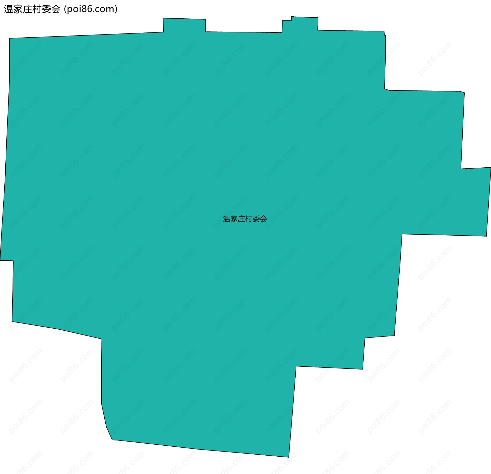 温家庄村委会边界地图