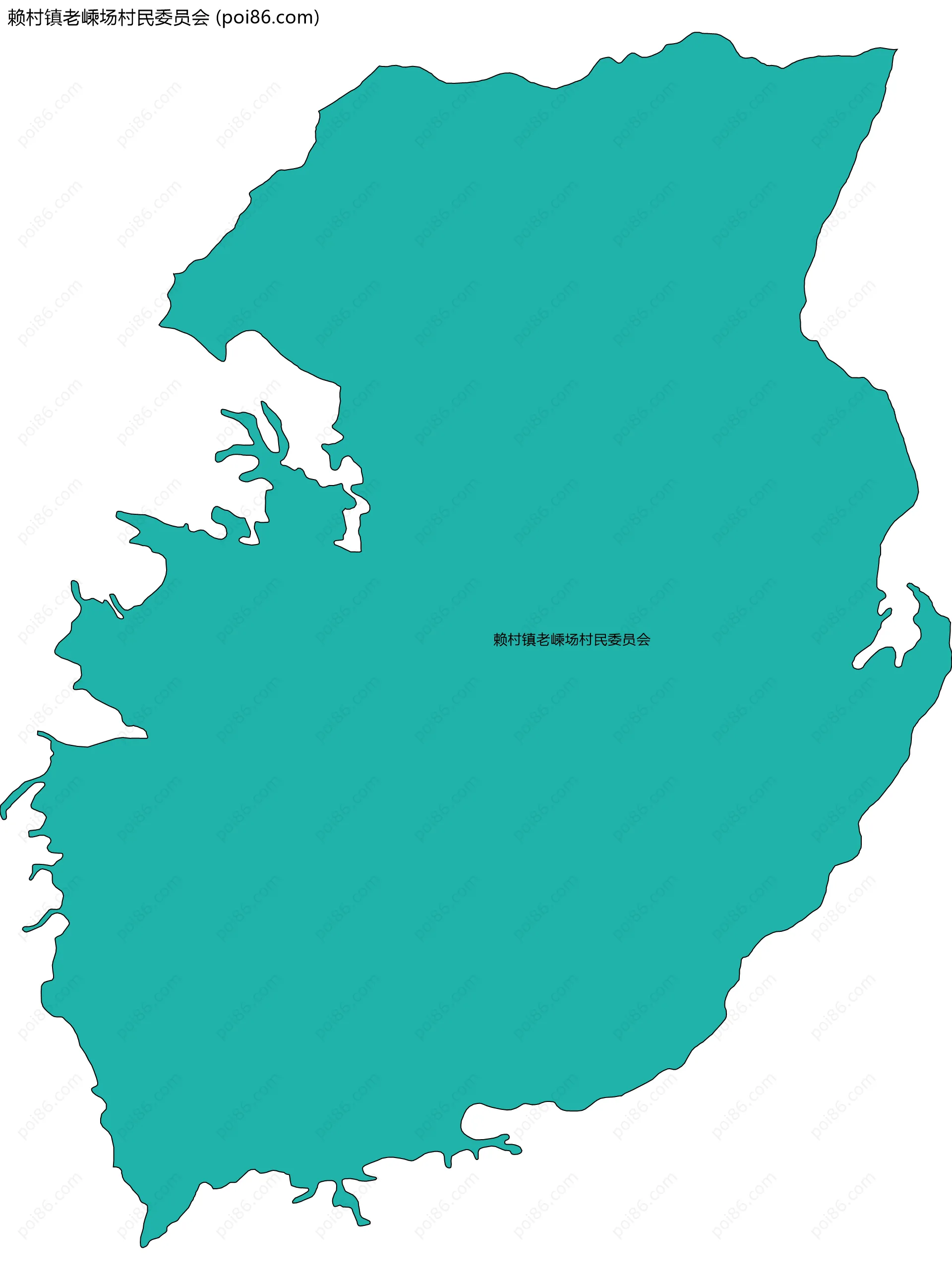 赖村镇老嵊场村民委员会边界地图