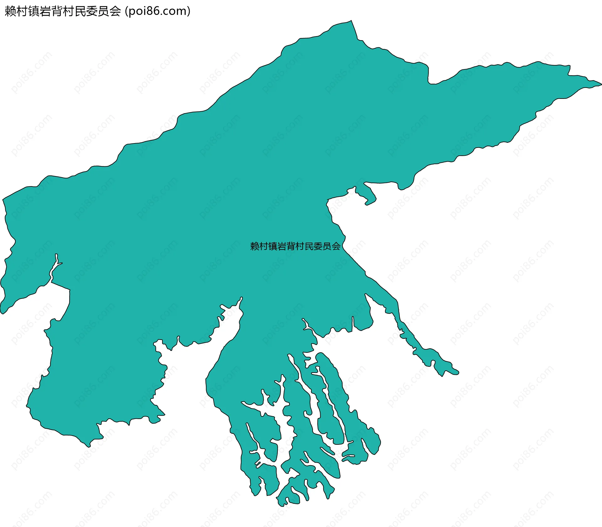 赖村镇岩背村民委员会边界地图