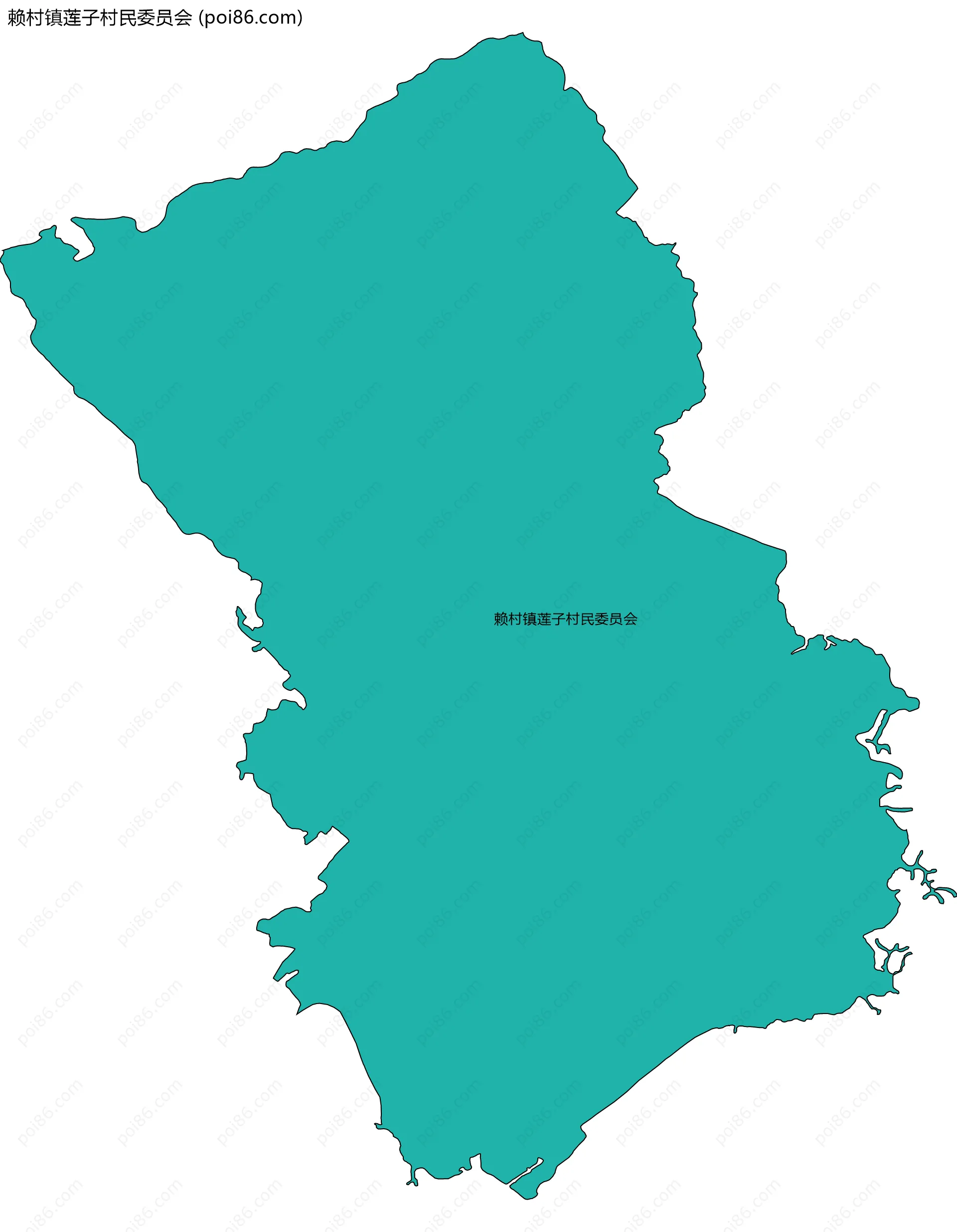 赖村镇莲子村民委员会边界地图