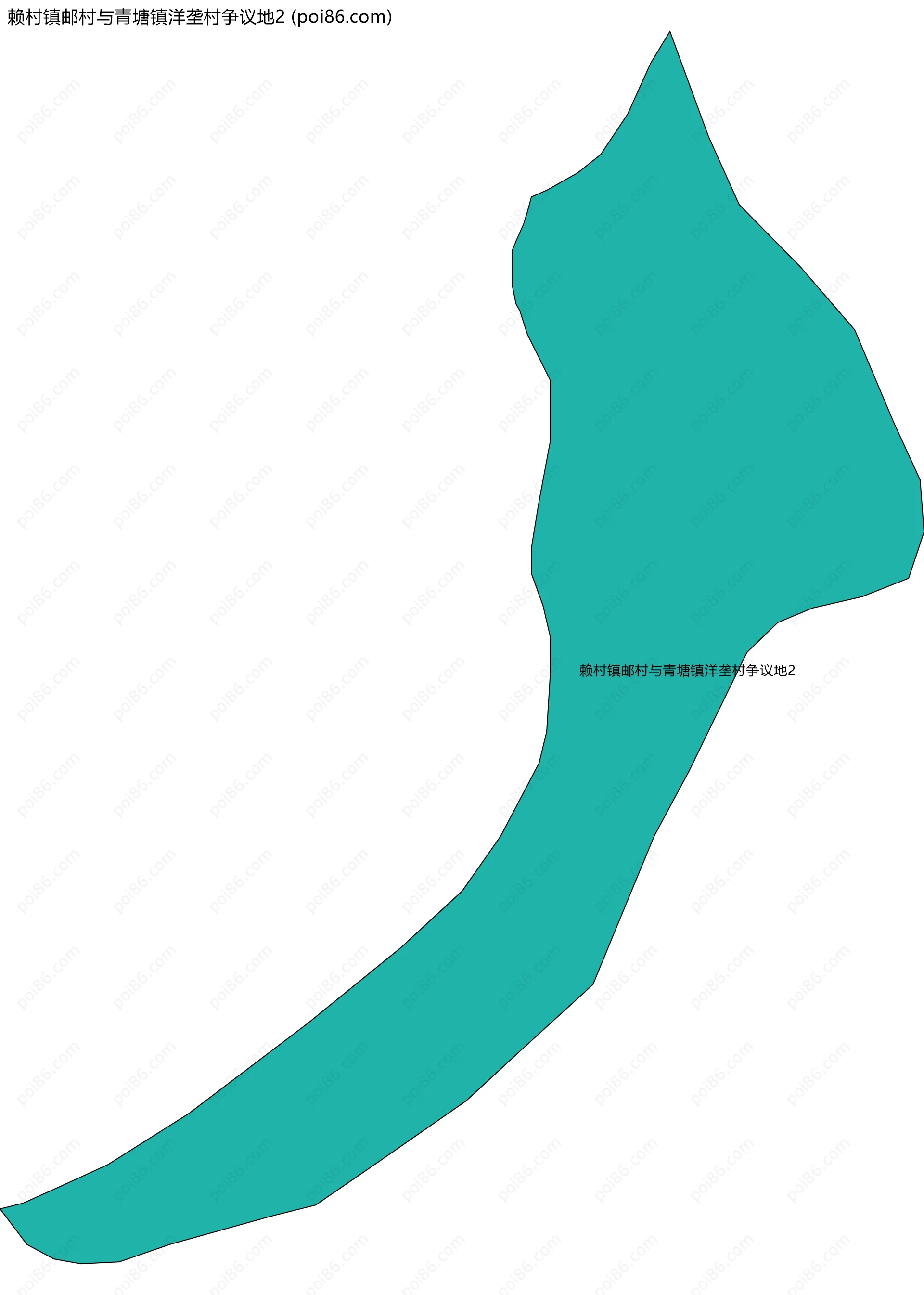 赖村镇邮村与青塘镇洋垄村争议地2边界地图