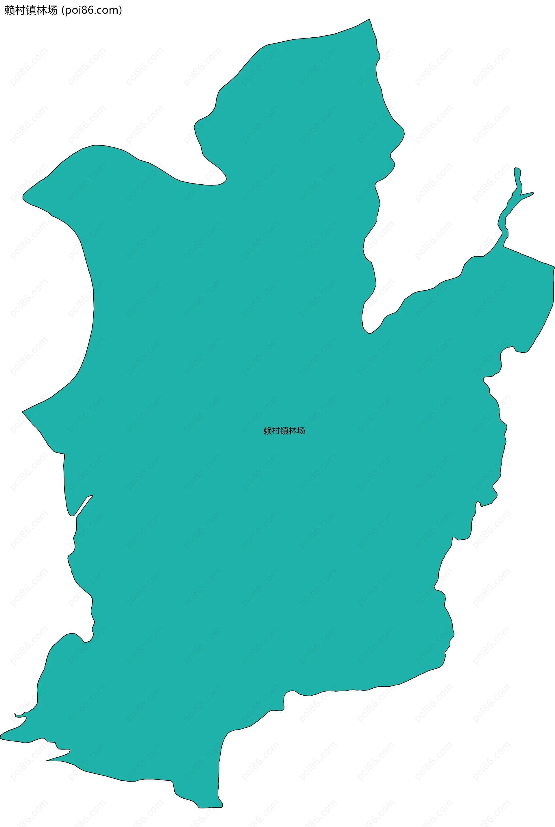 赖村镇林场边界地图