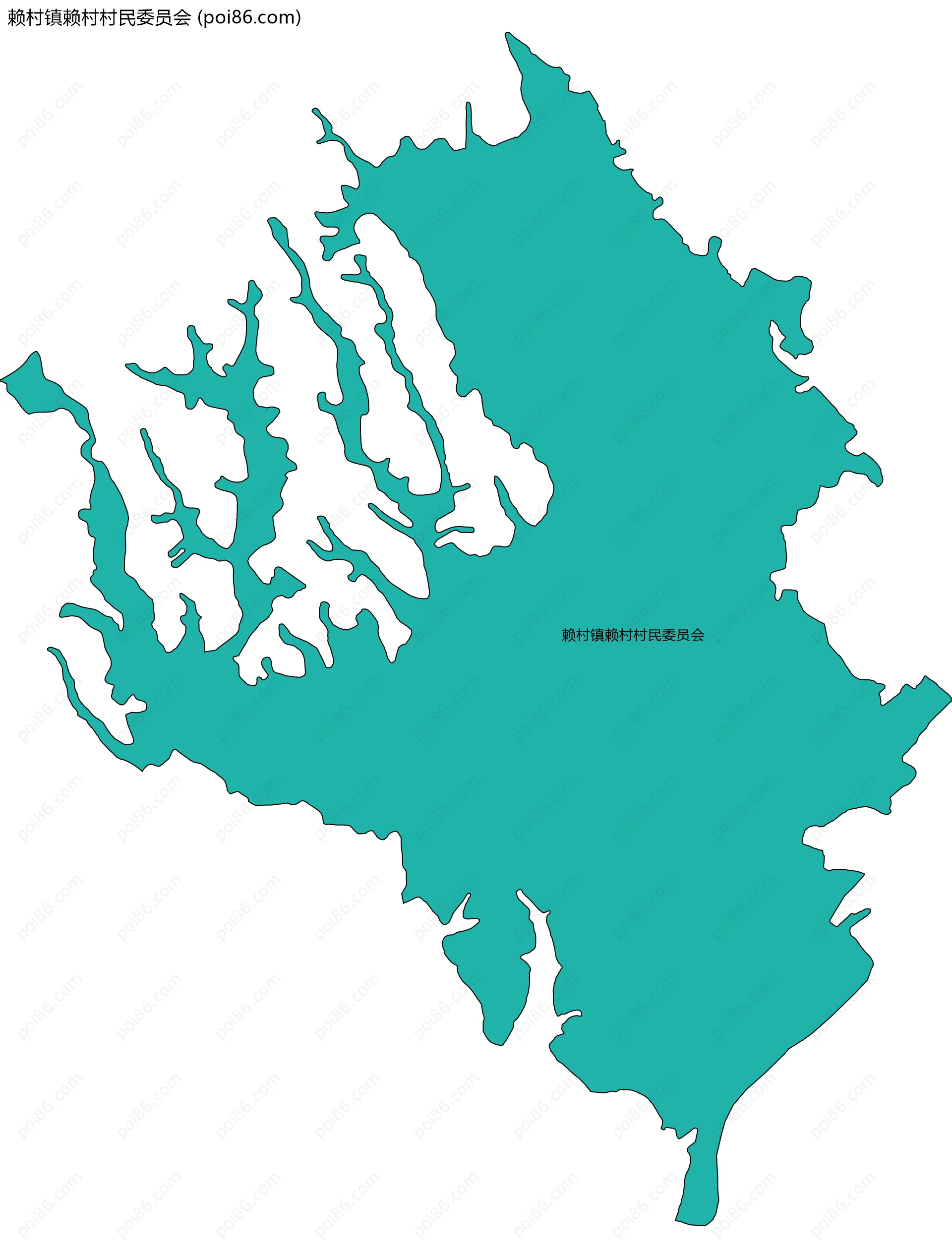 赖村镇赖村村民委员会边界地图