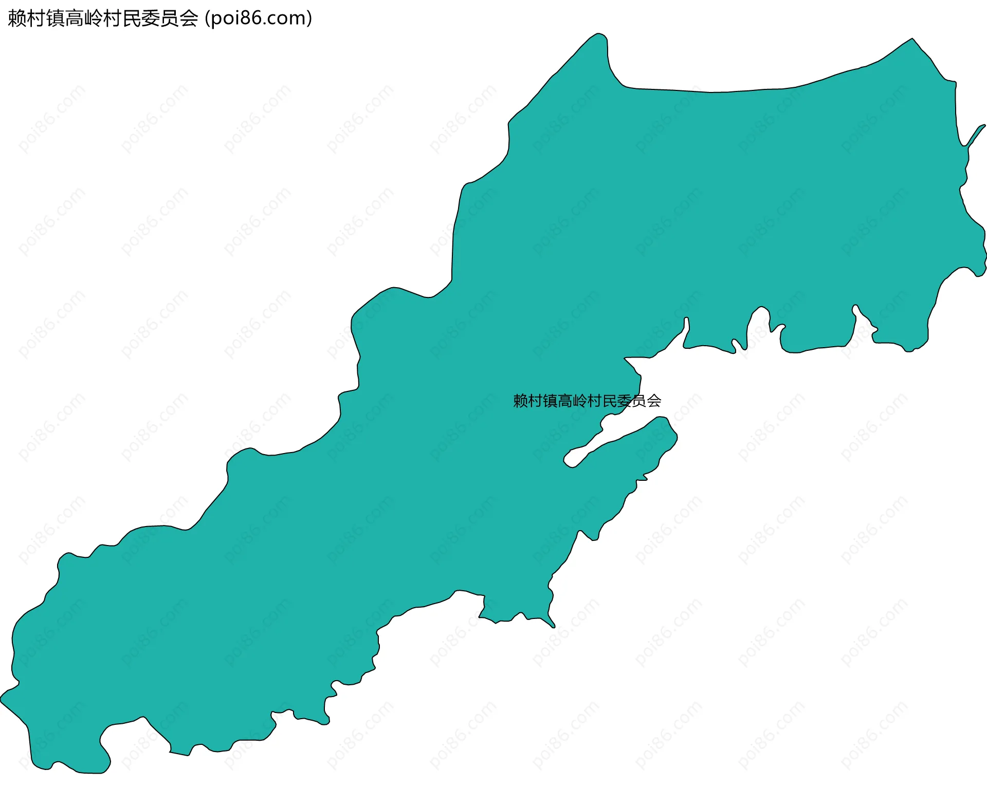 赖村镇高岭村民委员会边界地图