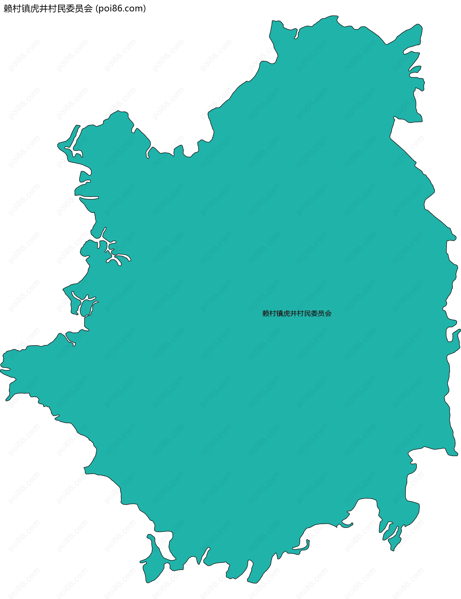 赖村镇虎井村民委员会边界地图