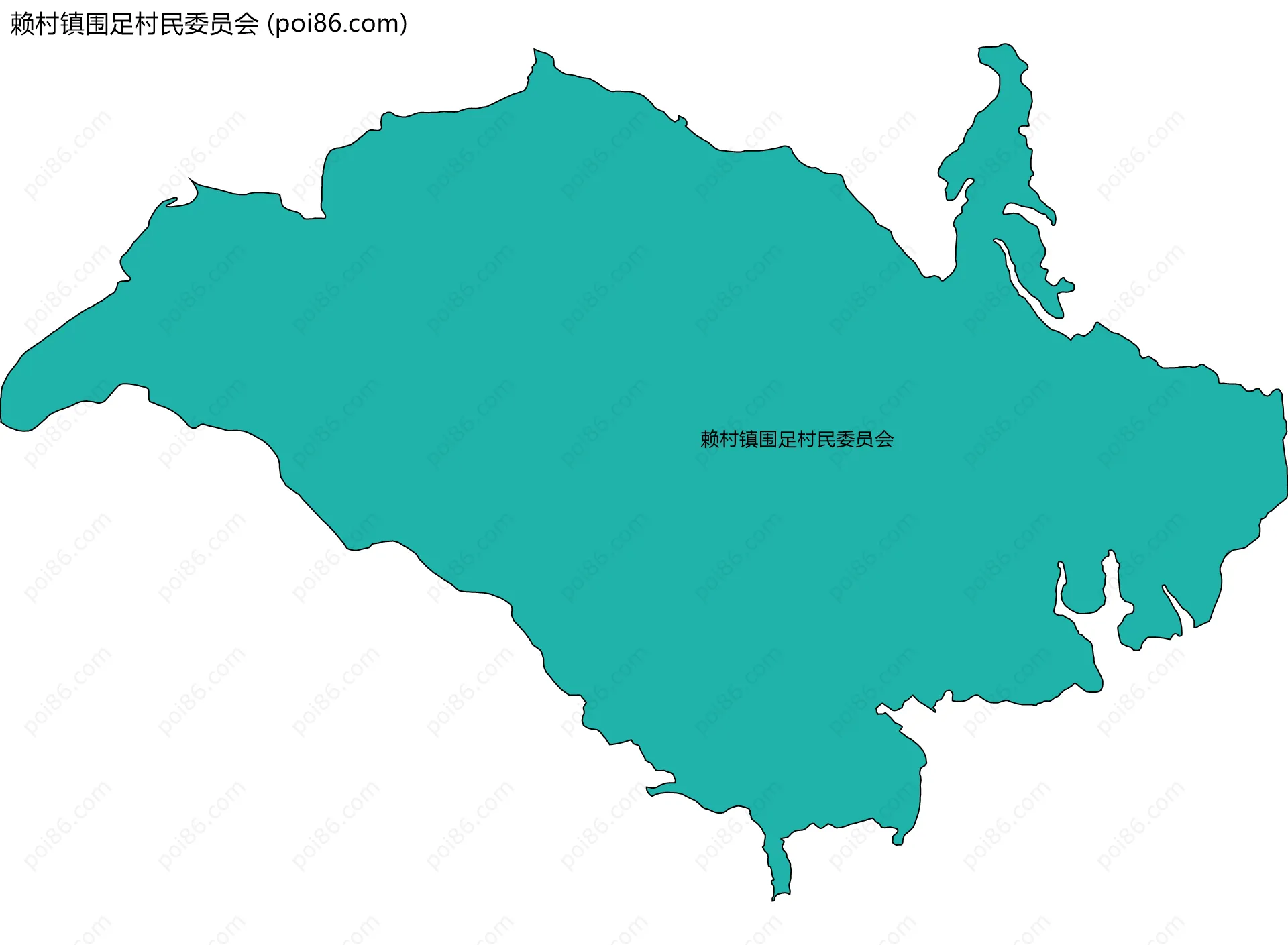 赖村镇围足村民委员会边界地图