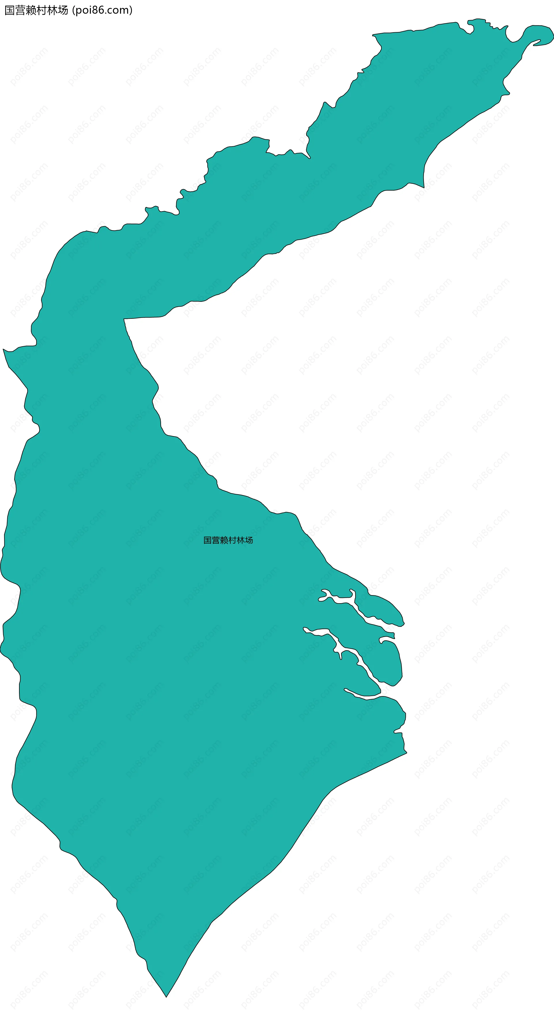 国营赖村林场边界地图