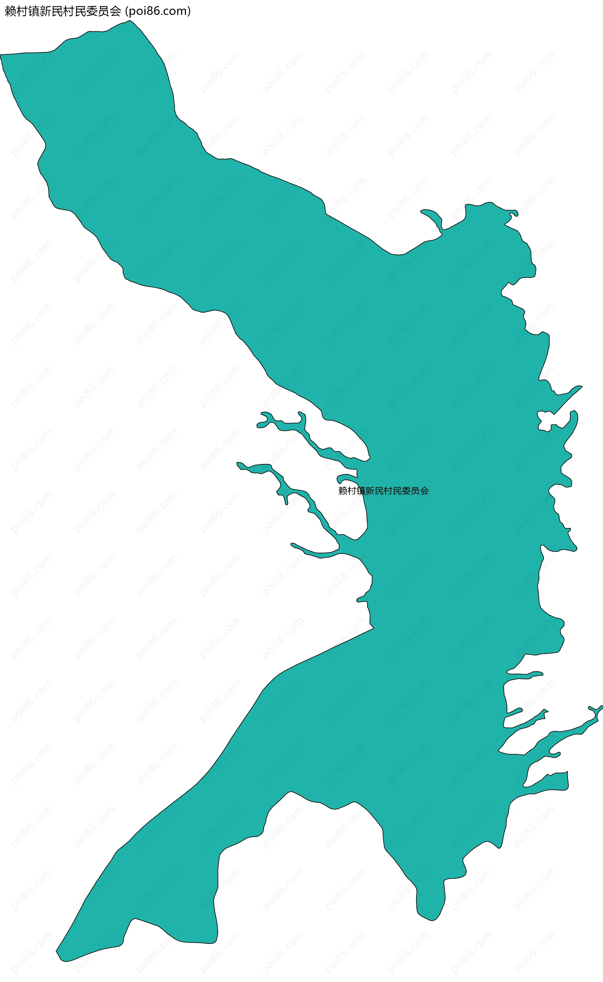 赖村镇新民村民委员会边界地图