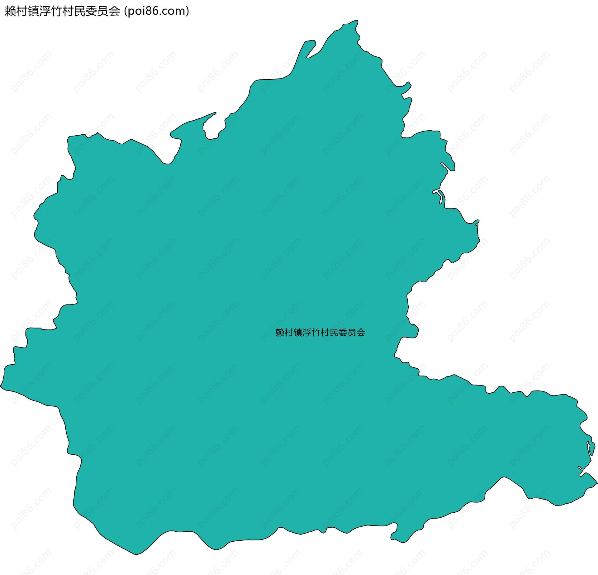 赖村镇浮竹村民委员会边界地图