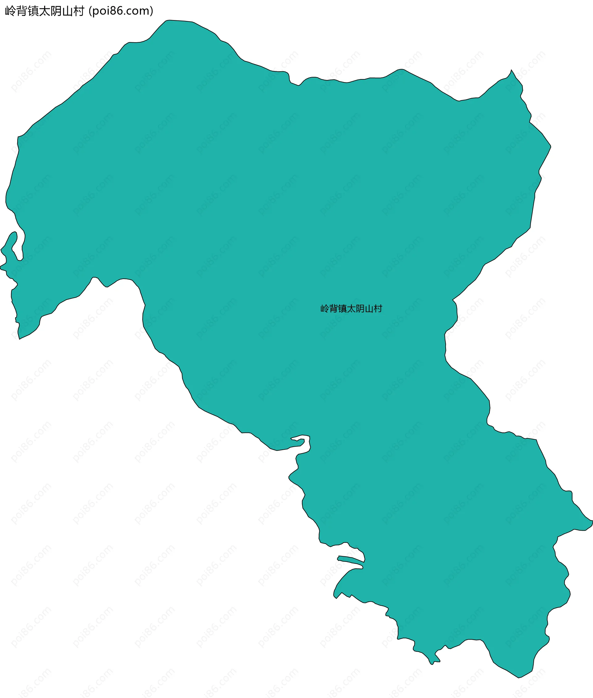 岭背镇太阴山村边界地图