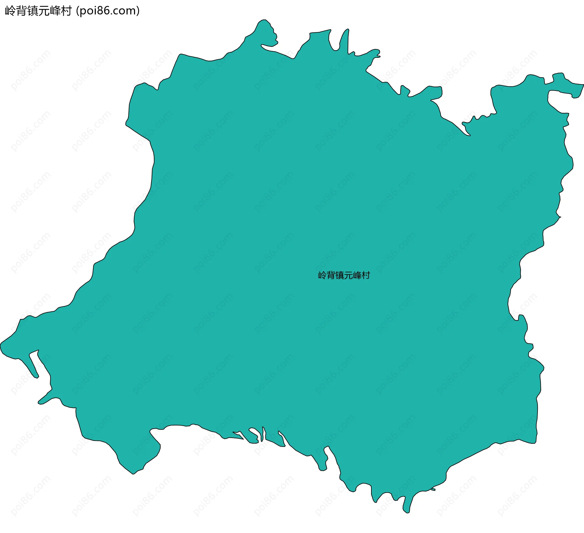 岭背镇元峰村边界地图