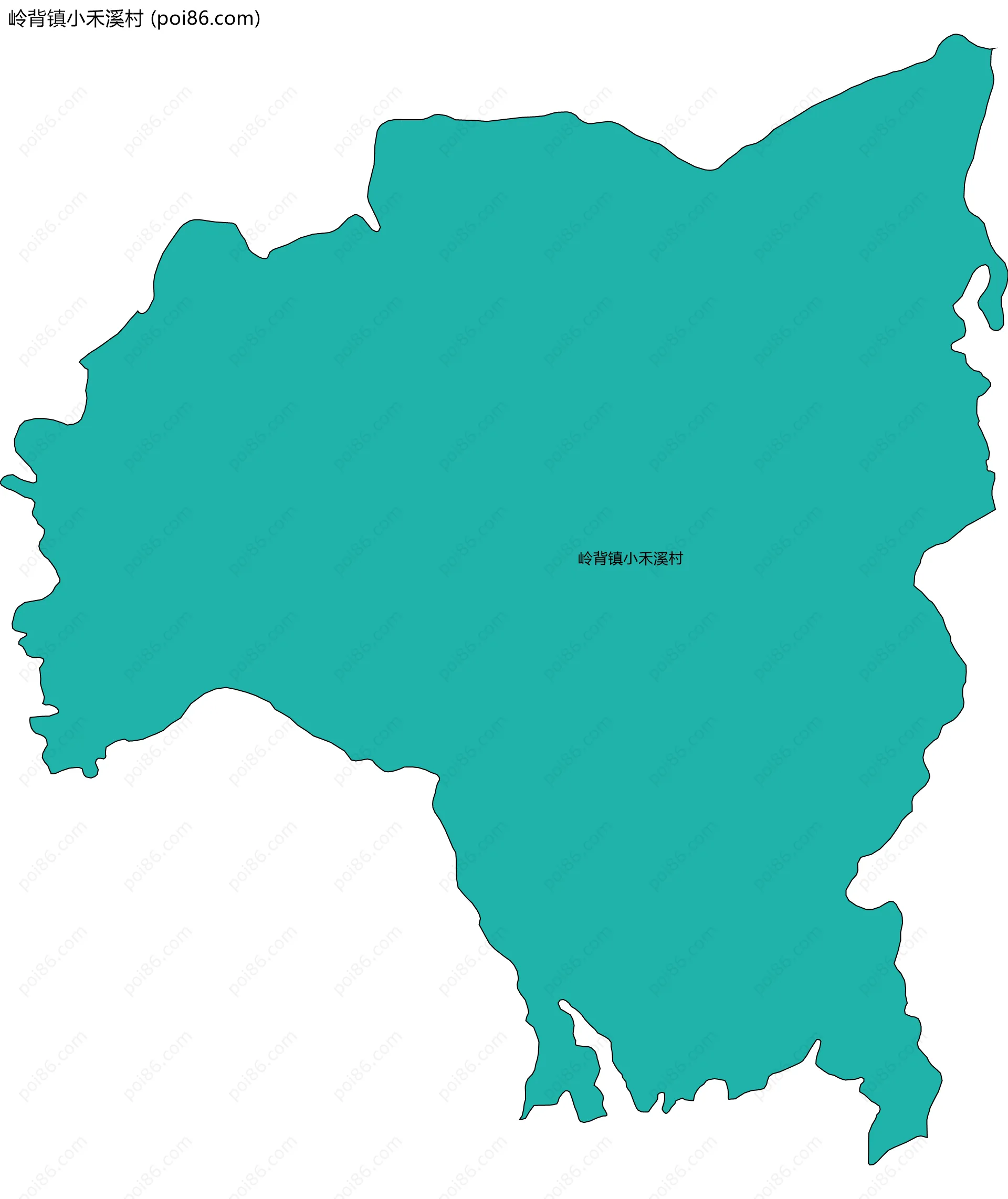 岭背镇小禾溪村边界地图