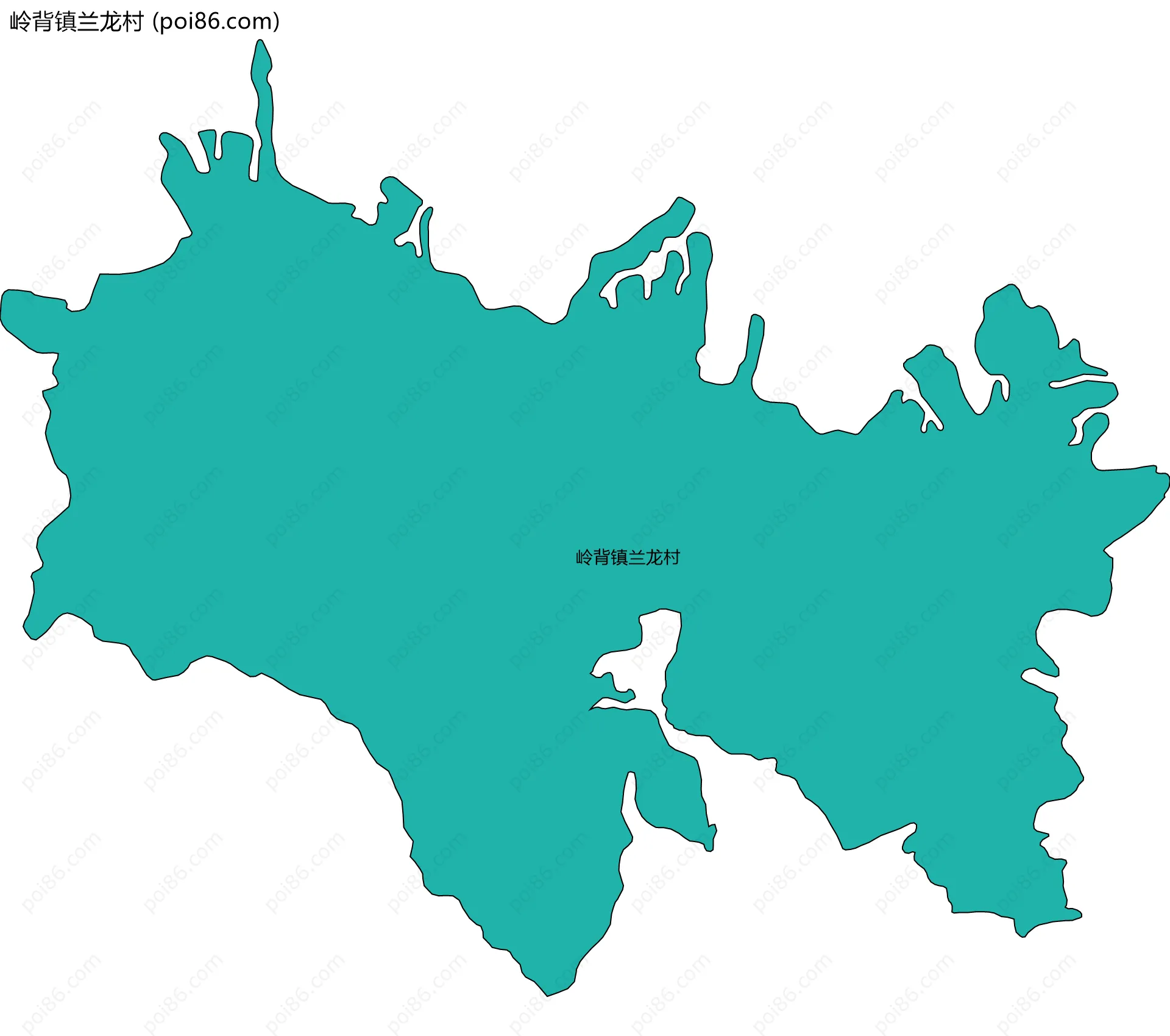 岭背镇兰龙村边界地图
