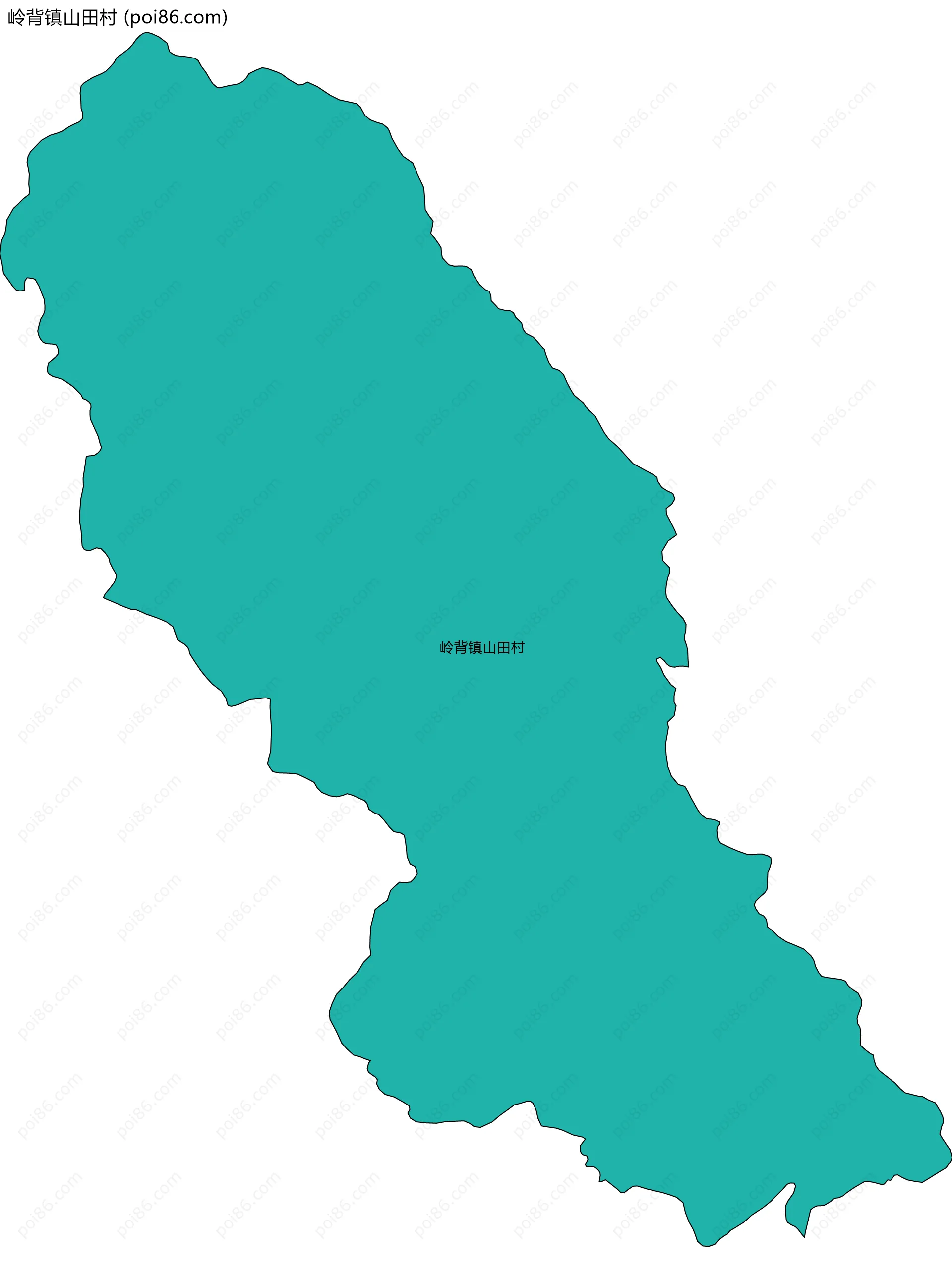 岭背镇山田村边界地图