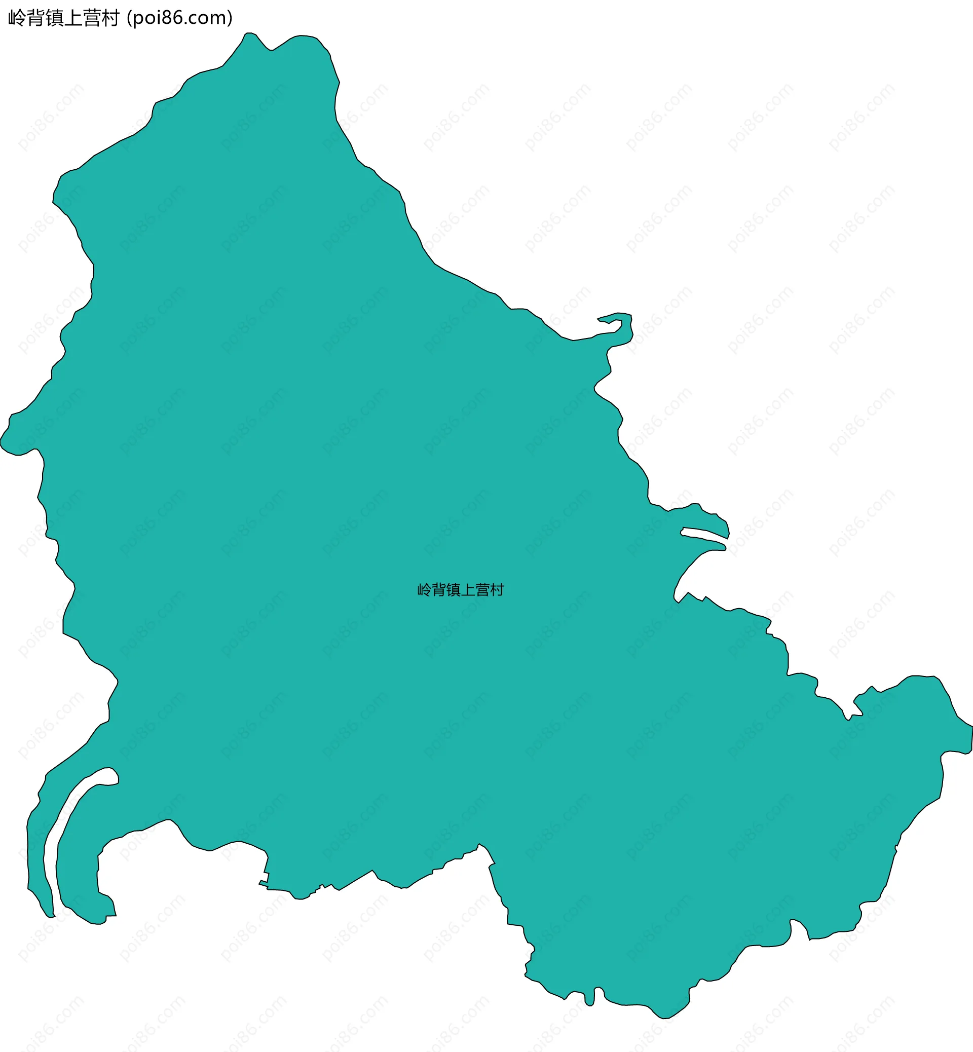 岭背镇上营村边界地图