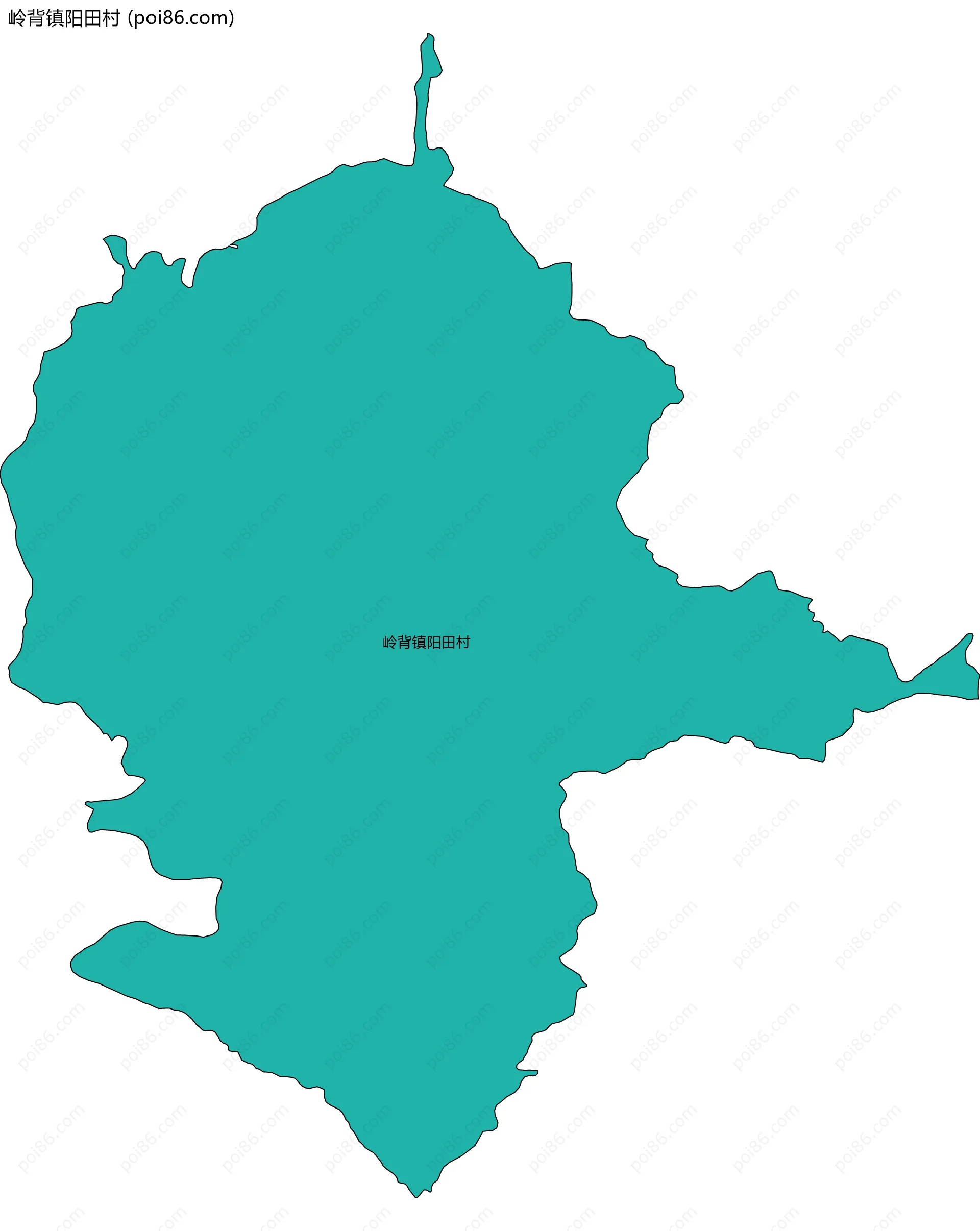 岭背镇阳田村边界地图