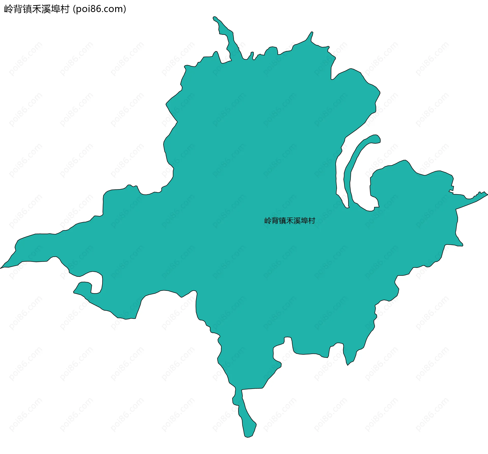 岭背镇禾溪埠村边界地图