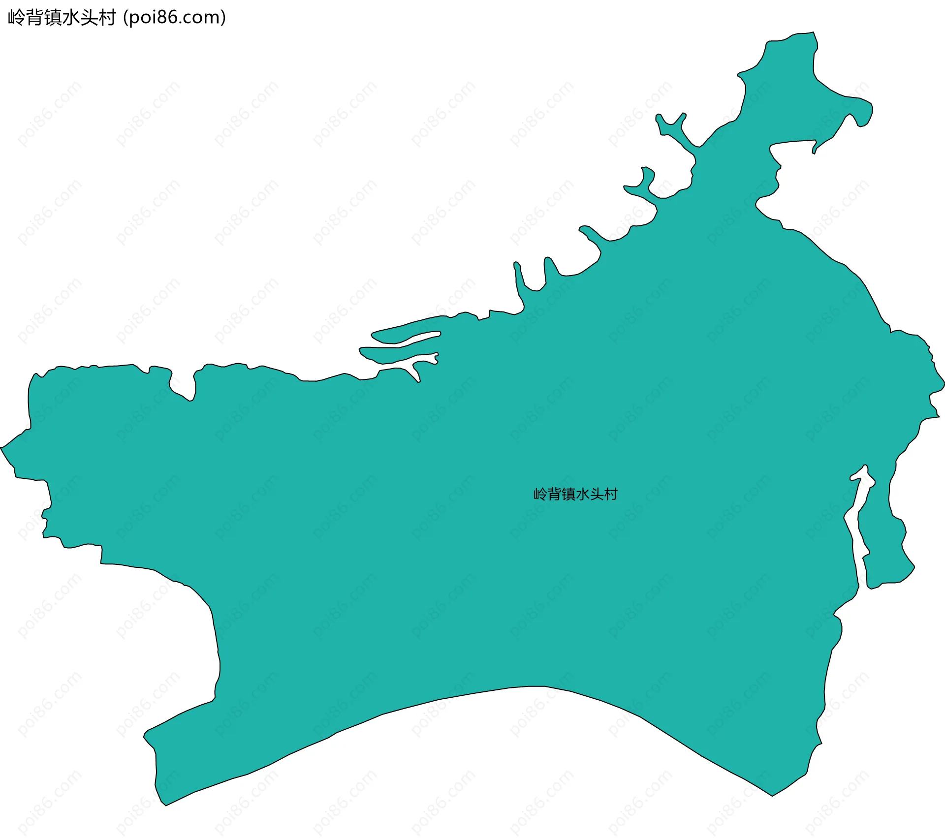岭背镇水头村边界地图